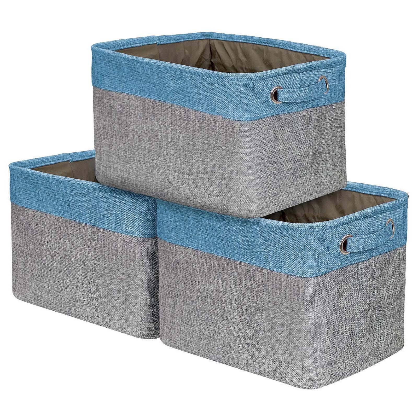 Sorbus 15" Twill Collapsible Storage Basket Set