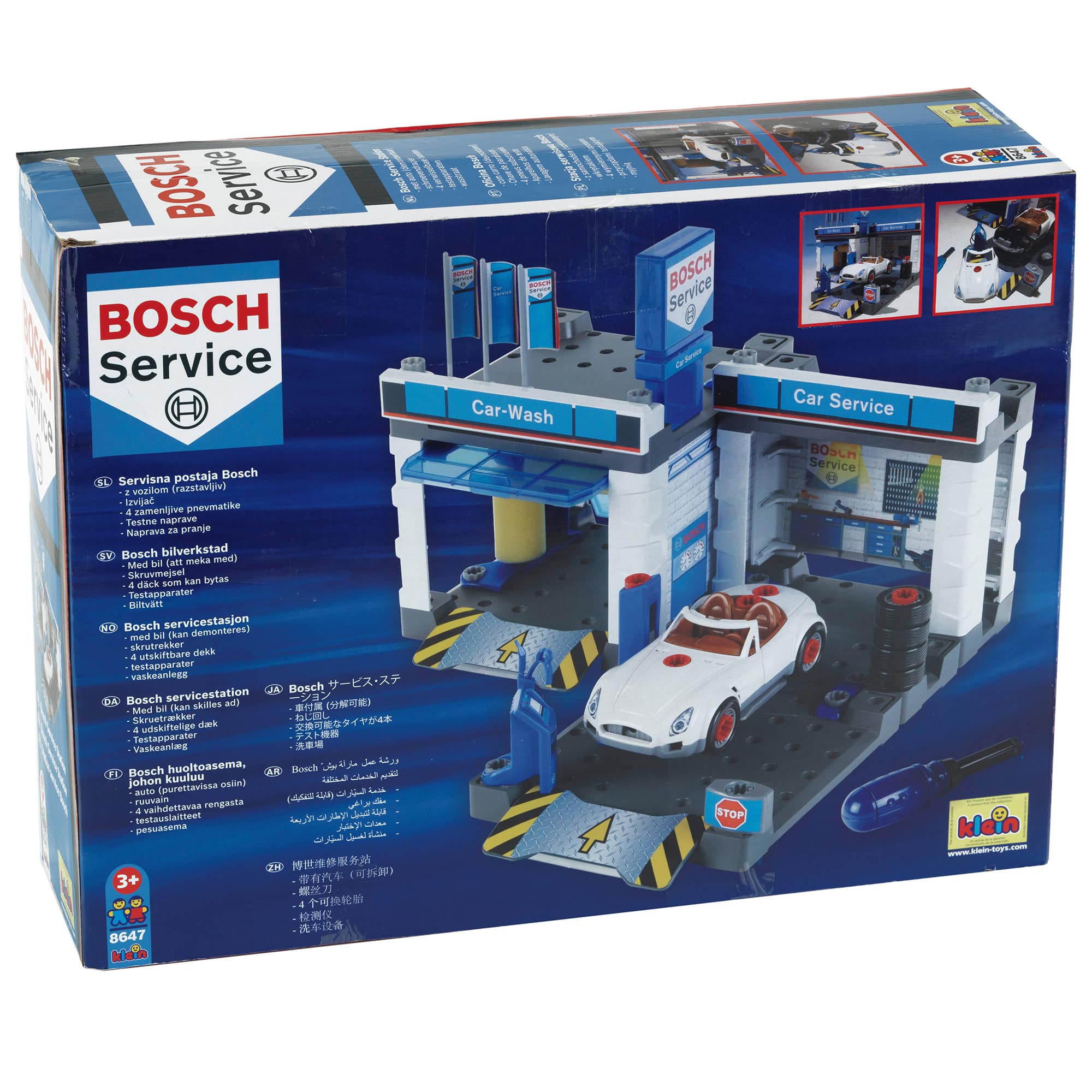 Theo Klein Bosch Car Repair with Car Wash Playset