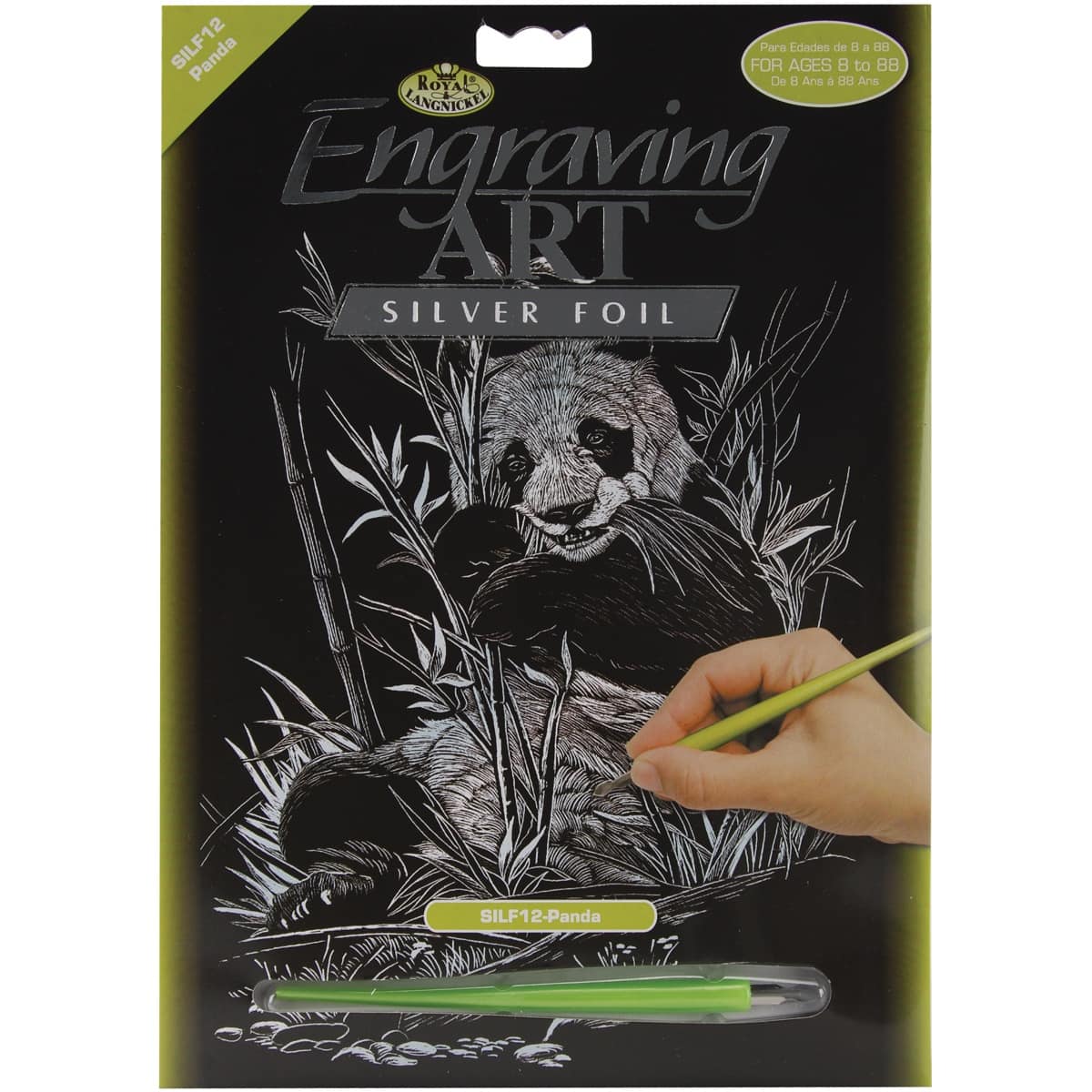 Royal &#x26; Langnickel&#xAE; Engraving Art&#x2122; Panda Silver Foil Kit