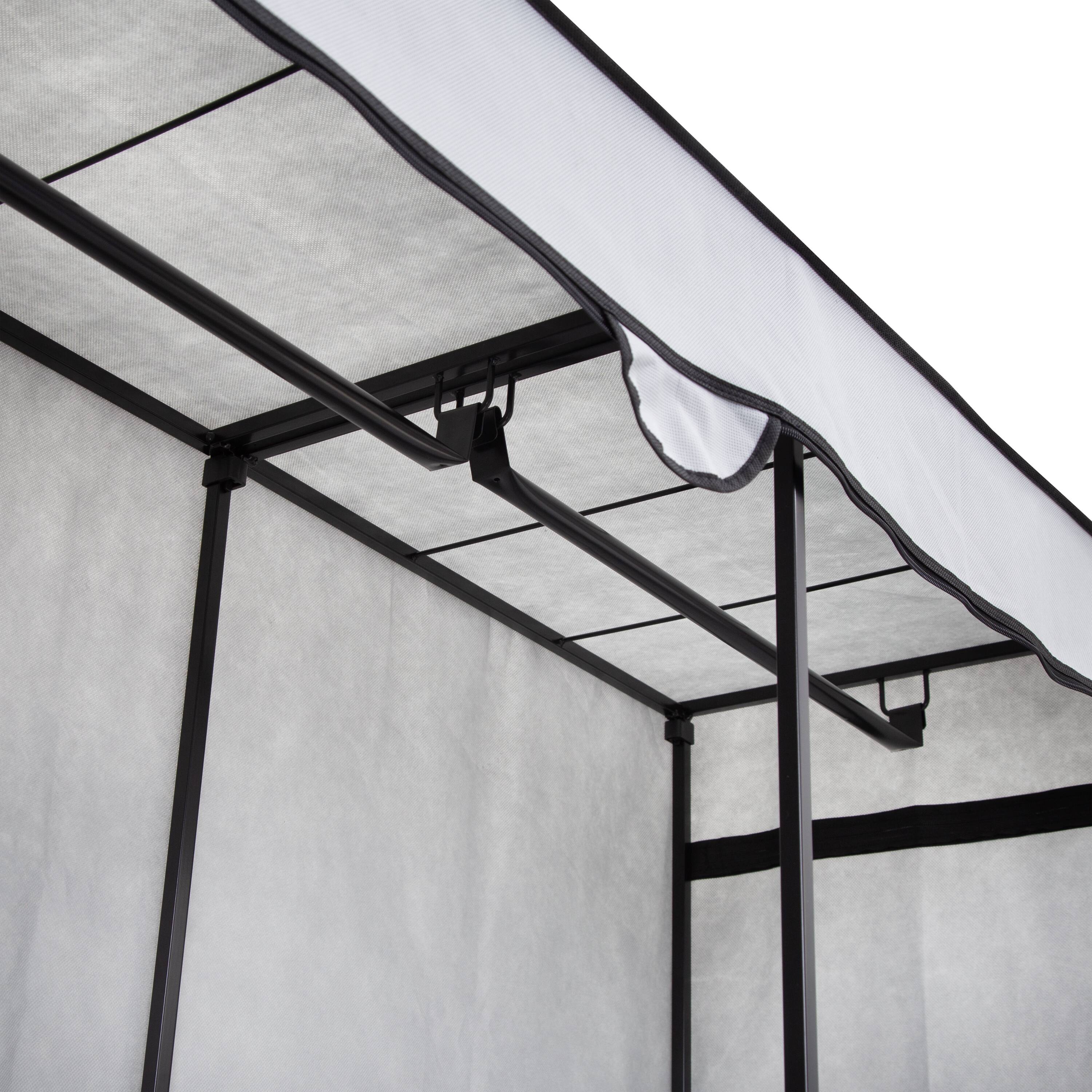 Honey Can Do 60" Gray Wide Double Door Portable Wardrobe Closet