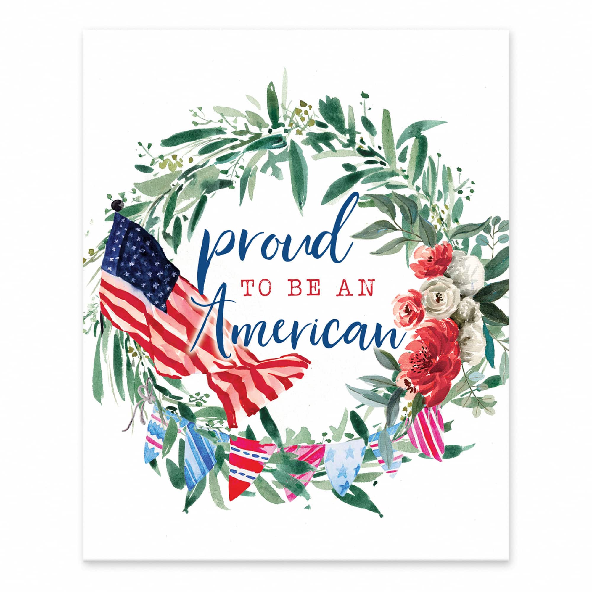 10&#x22; Proud to Be an American Tabletop Canvas