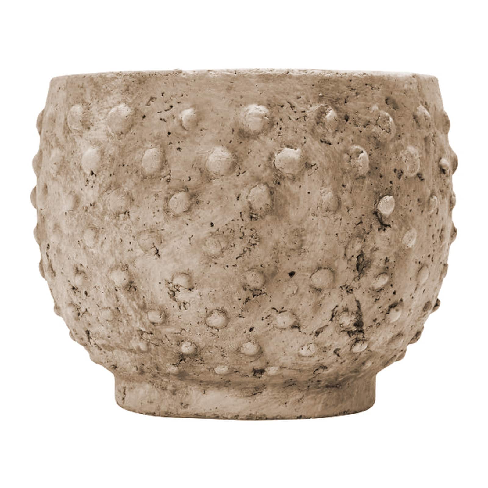 Hello Honey® 7'' Distressed Finish Sandstone Hobnail Planter