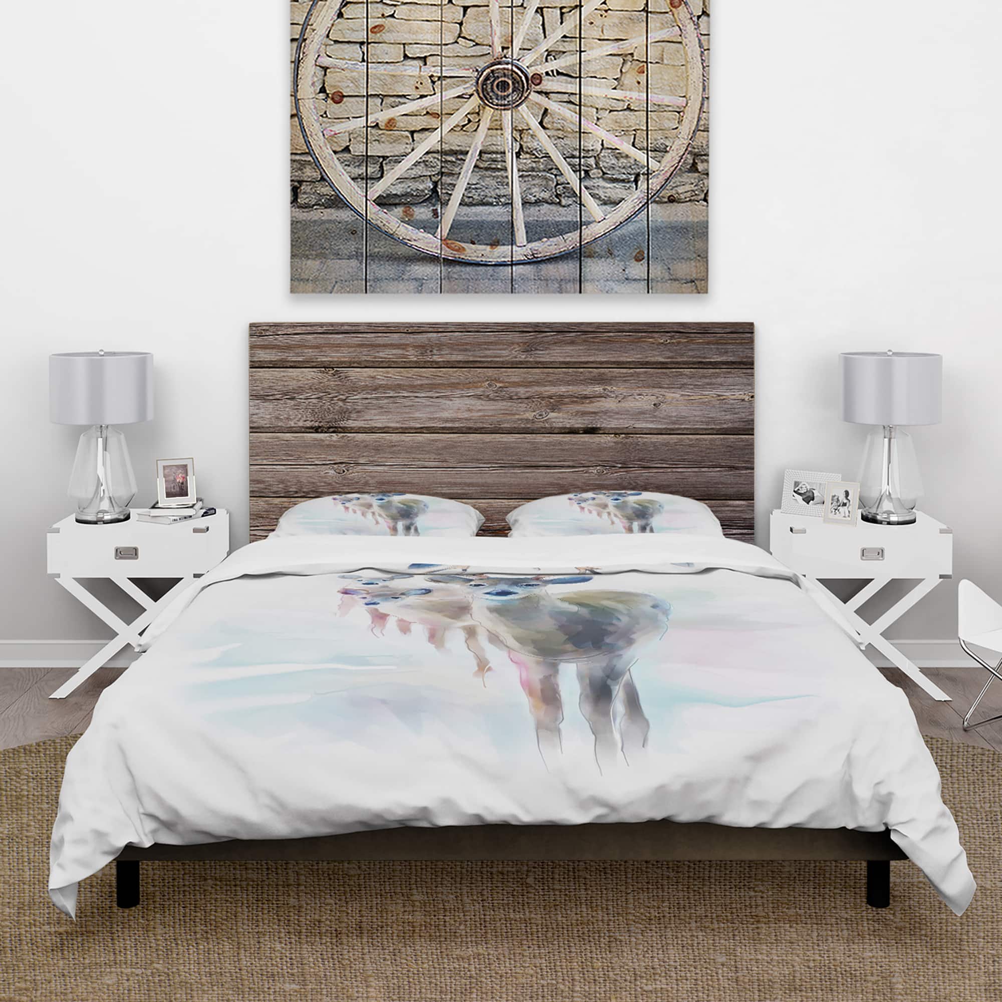 Designart &#x27;Beautiful Deer With Big Horns - Animal Duvet Cover Set