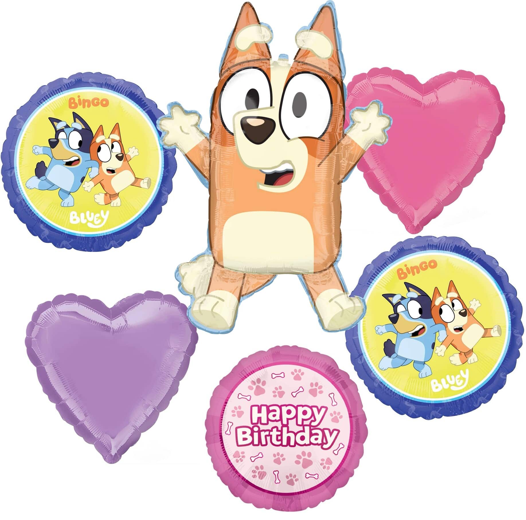 Bingo Birthday 6-Piece Foil Balloon Bouquet