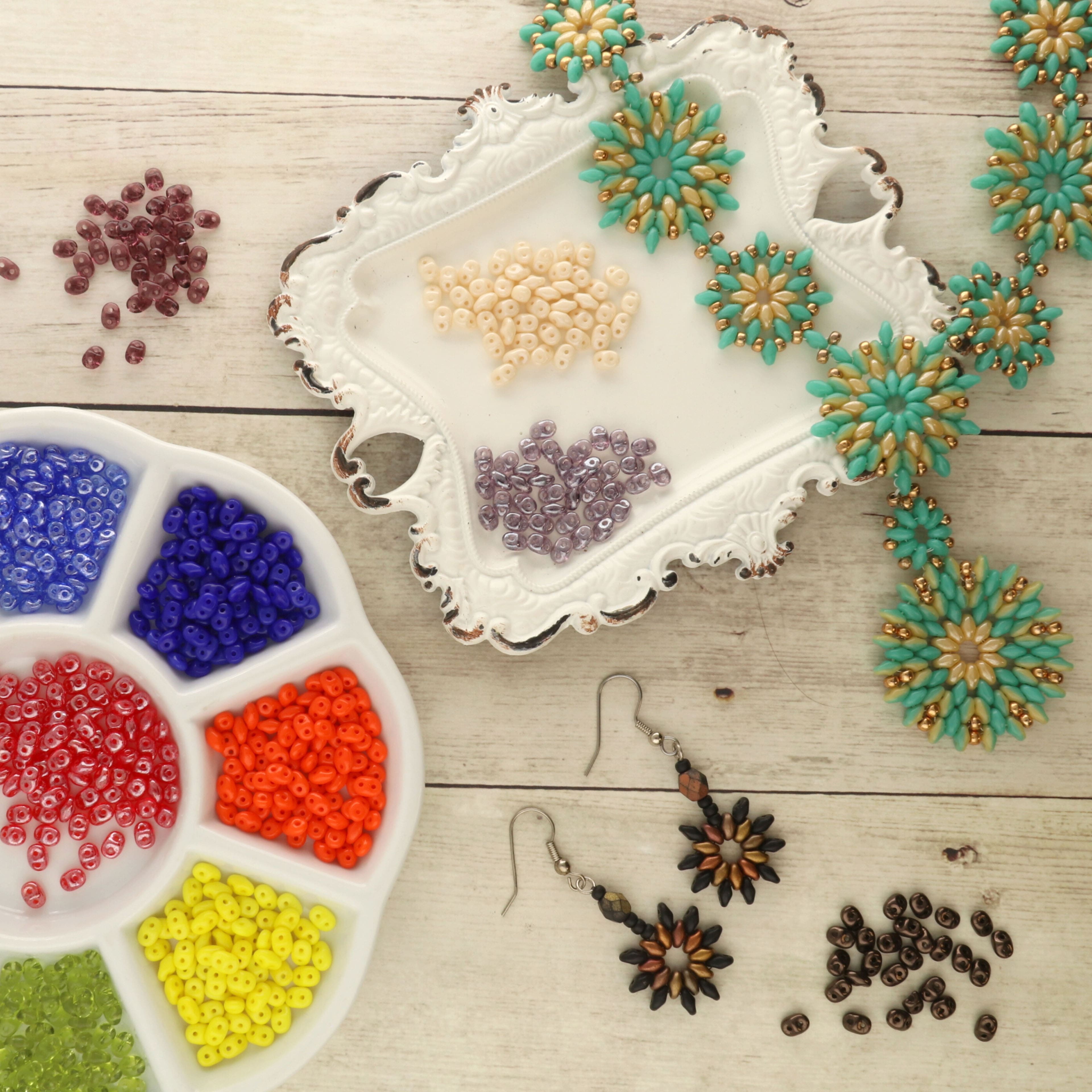 Superduo Two-Hole Czech Glass Beads