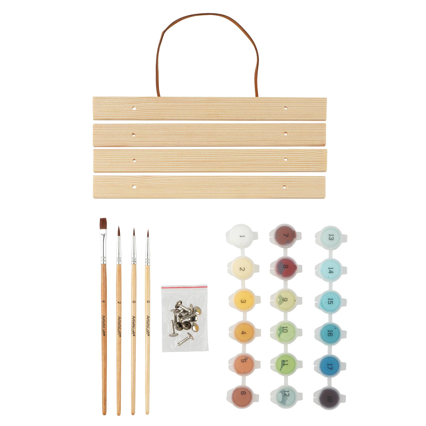 8&#x22; x 10&#x22; Tabby Cat with Butterflies Paint-by-Number Kit with Wood Display Hanger by Artist&#x27;s Loft&#xAE;
