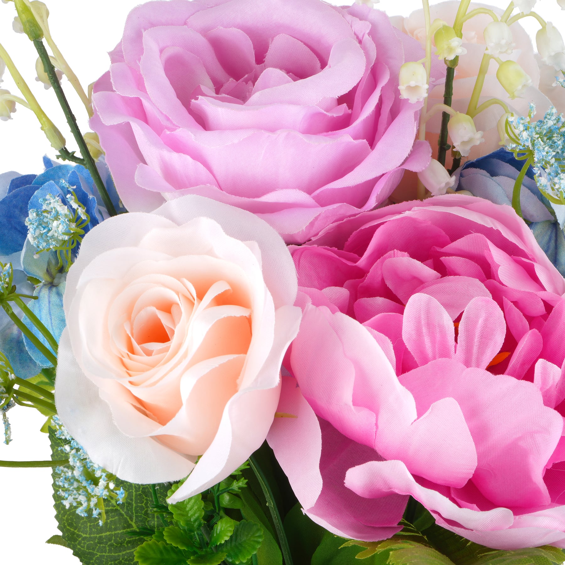 20" Pink & Blue Rose, Peony & Hydrangea Bush by Ashland®