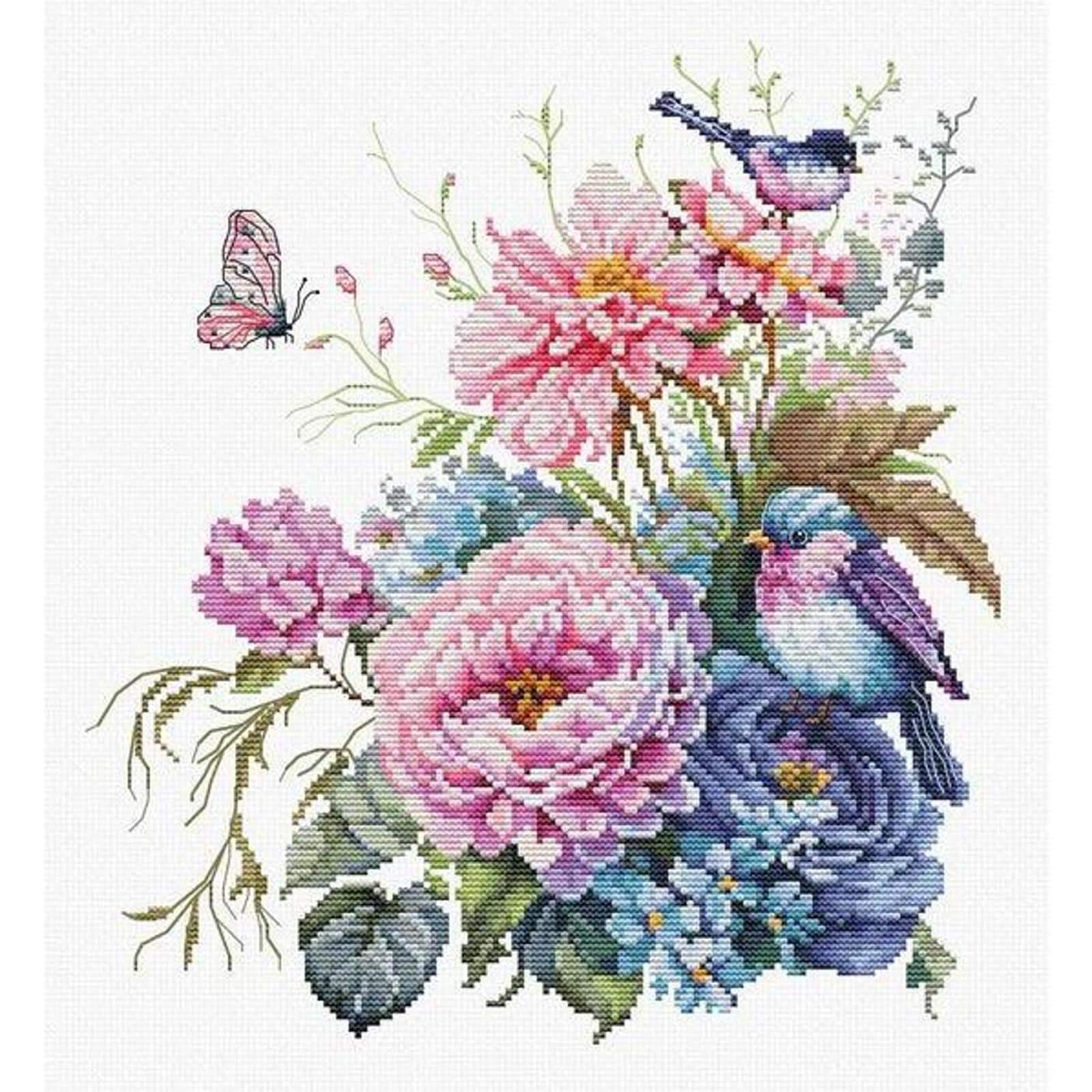 Luca-S The Birds Summer Counted Cross Stitch Kit