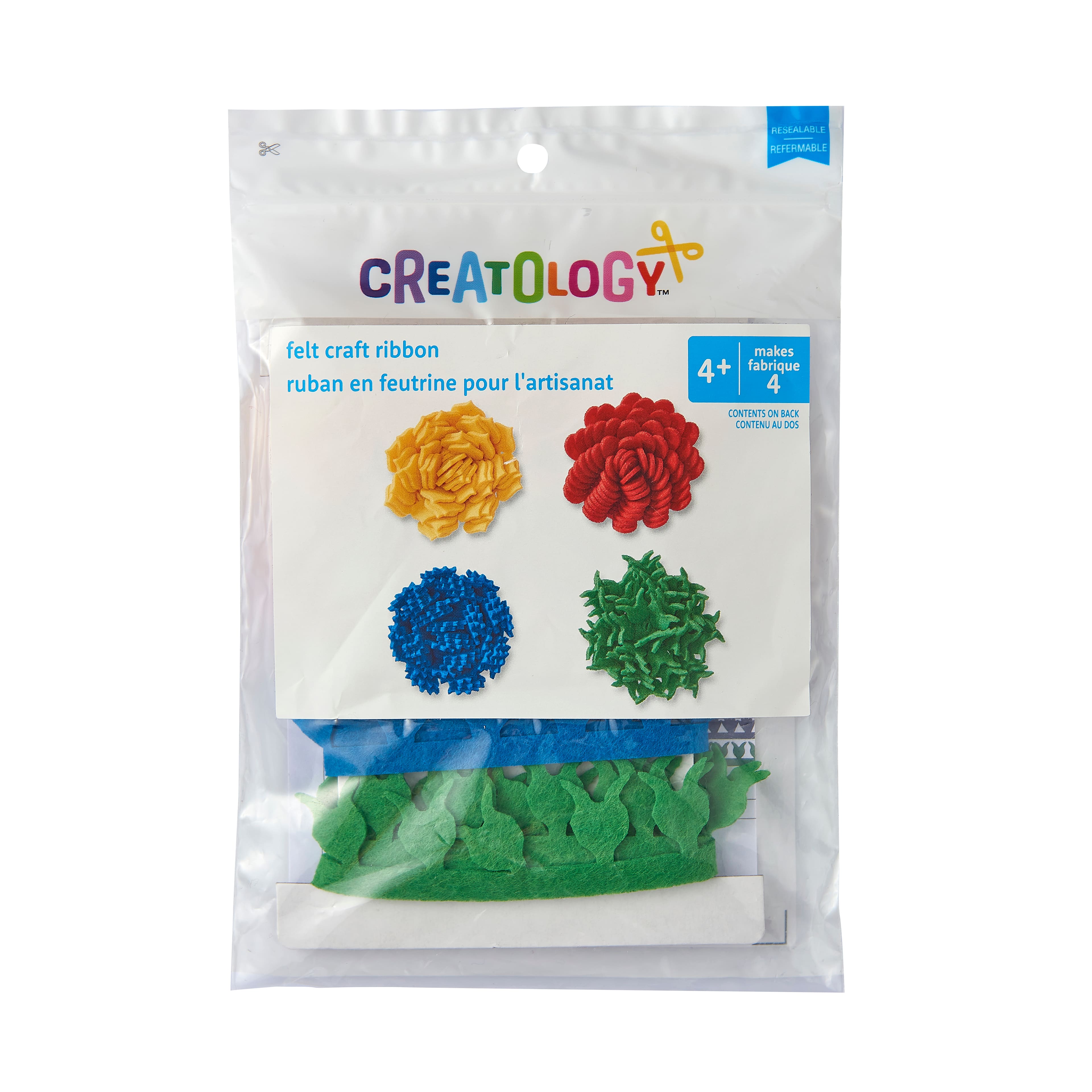 12 Pack: Felt Ribbon Flower Craft Kit by Creatology™
