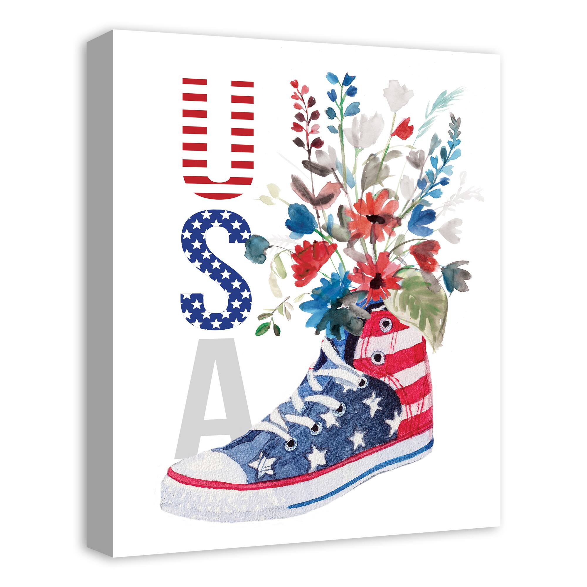 USA Sneaker Canvas Wall Art