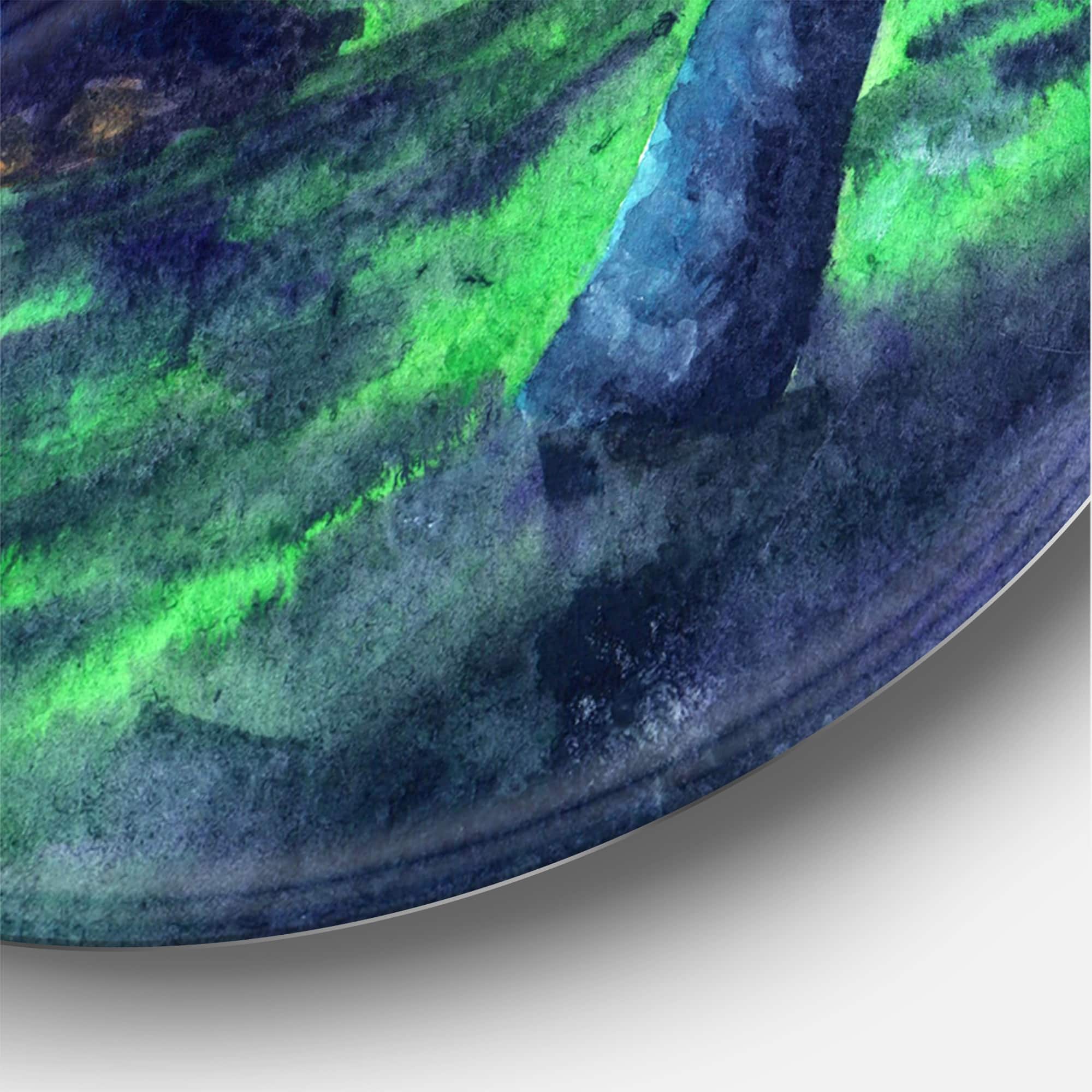 Designart - Tropical Beach In Summer Paradise - Nautical & Coastal Metal Circle Wall Art