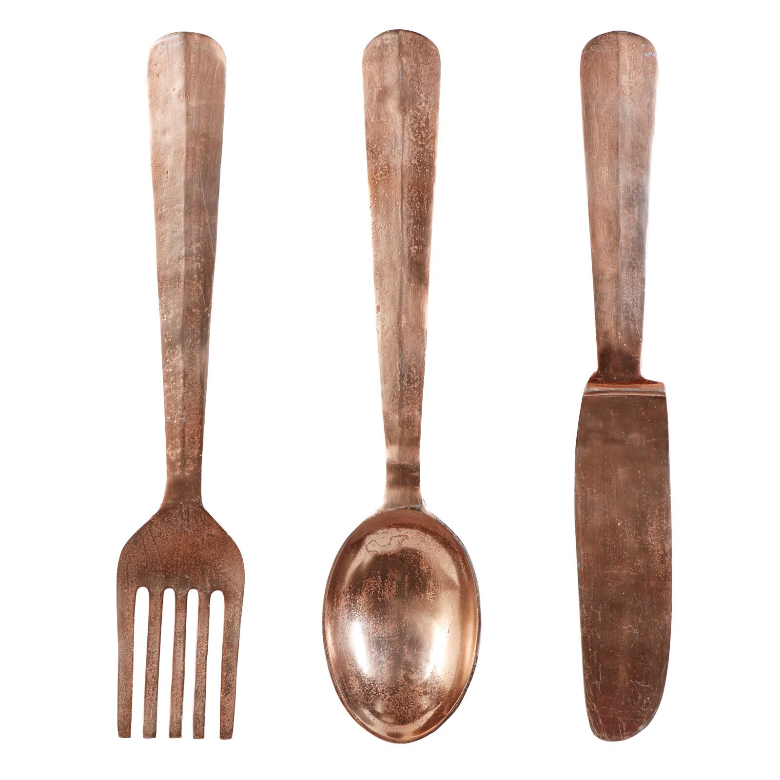 Copper Aluminum Utensils Wall Decor