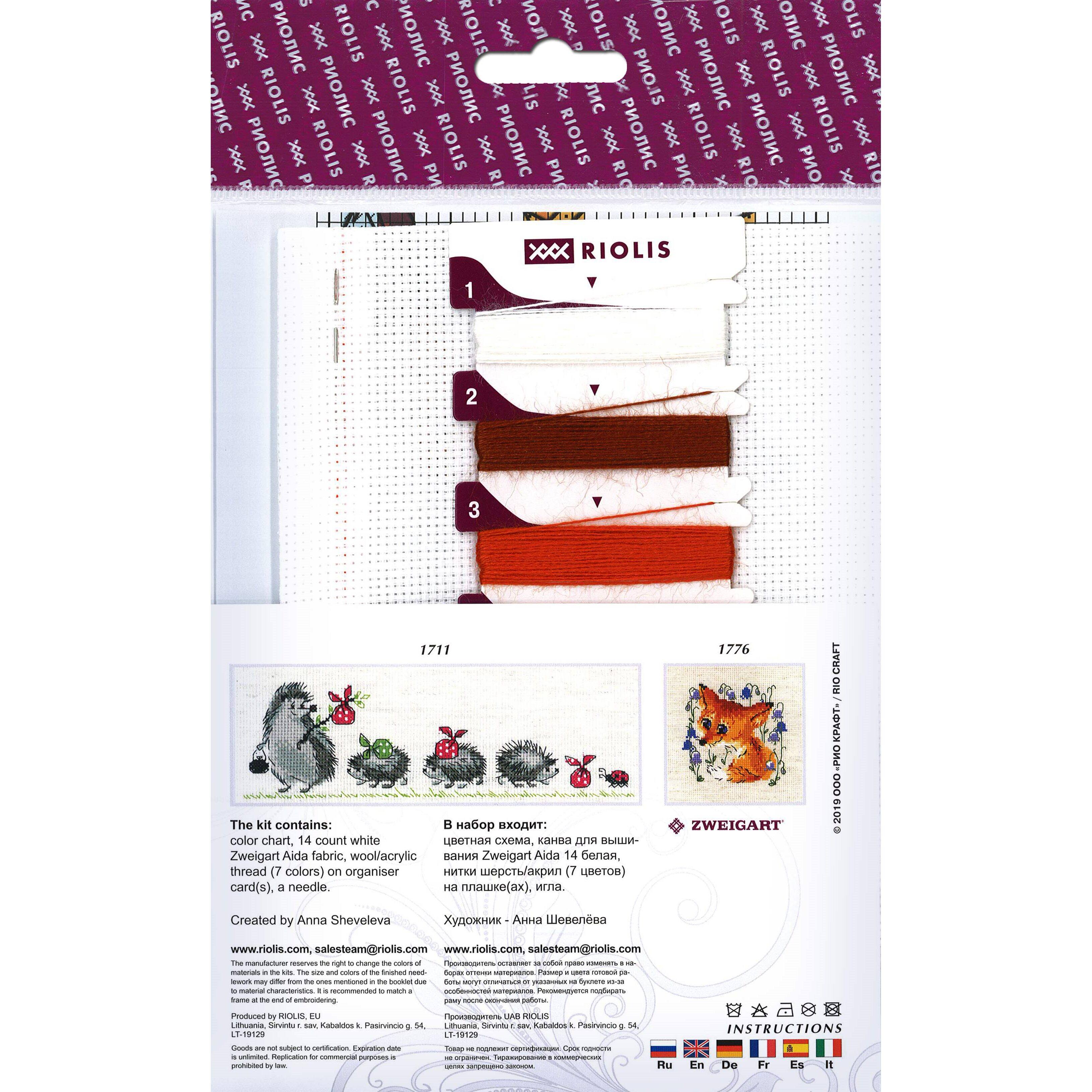 RIOLIS Foxes in the Leaves Cross Stitch Kit