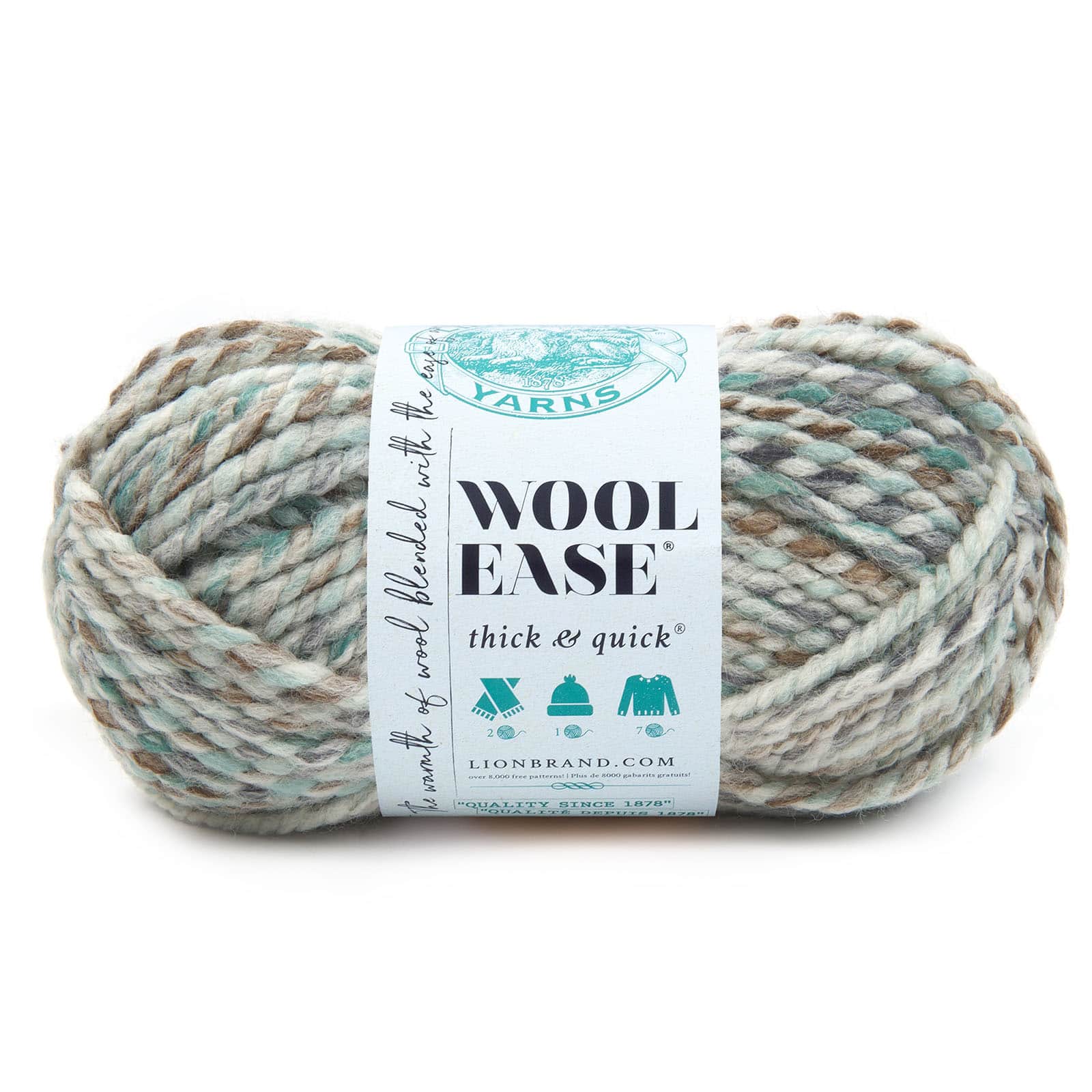 15 Pack: Lion Brand® Wool-Ease® Thick & Quick® Variegated Yarn 