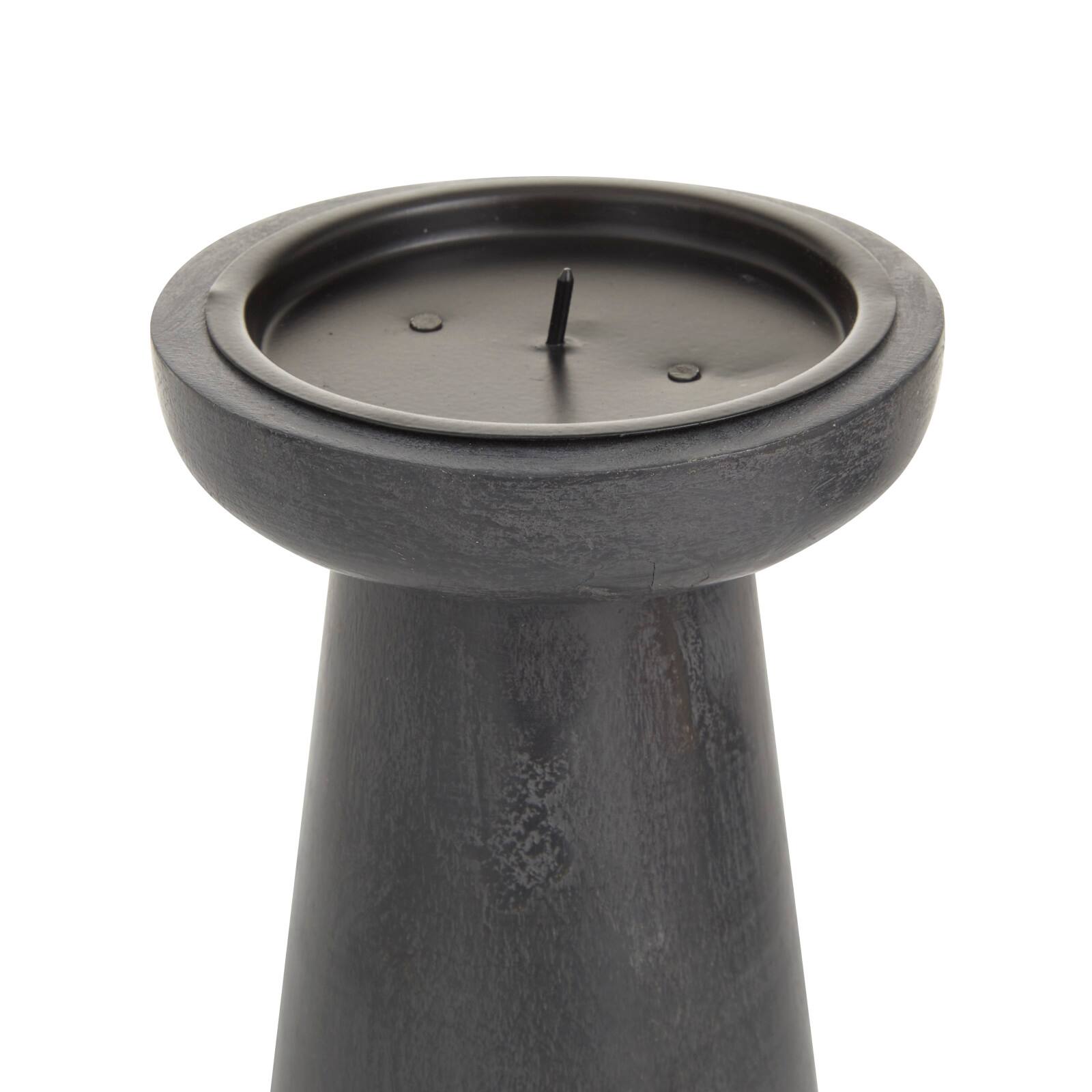 Black Wood Modern Candle holder 10&#x22;,8&#x22;,6&#x22;
