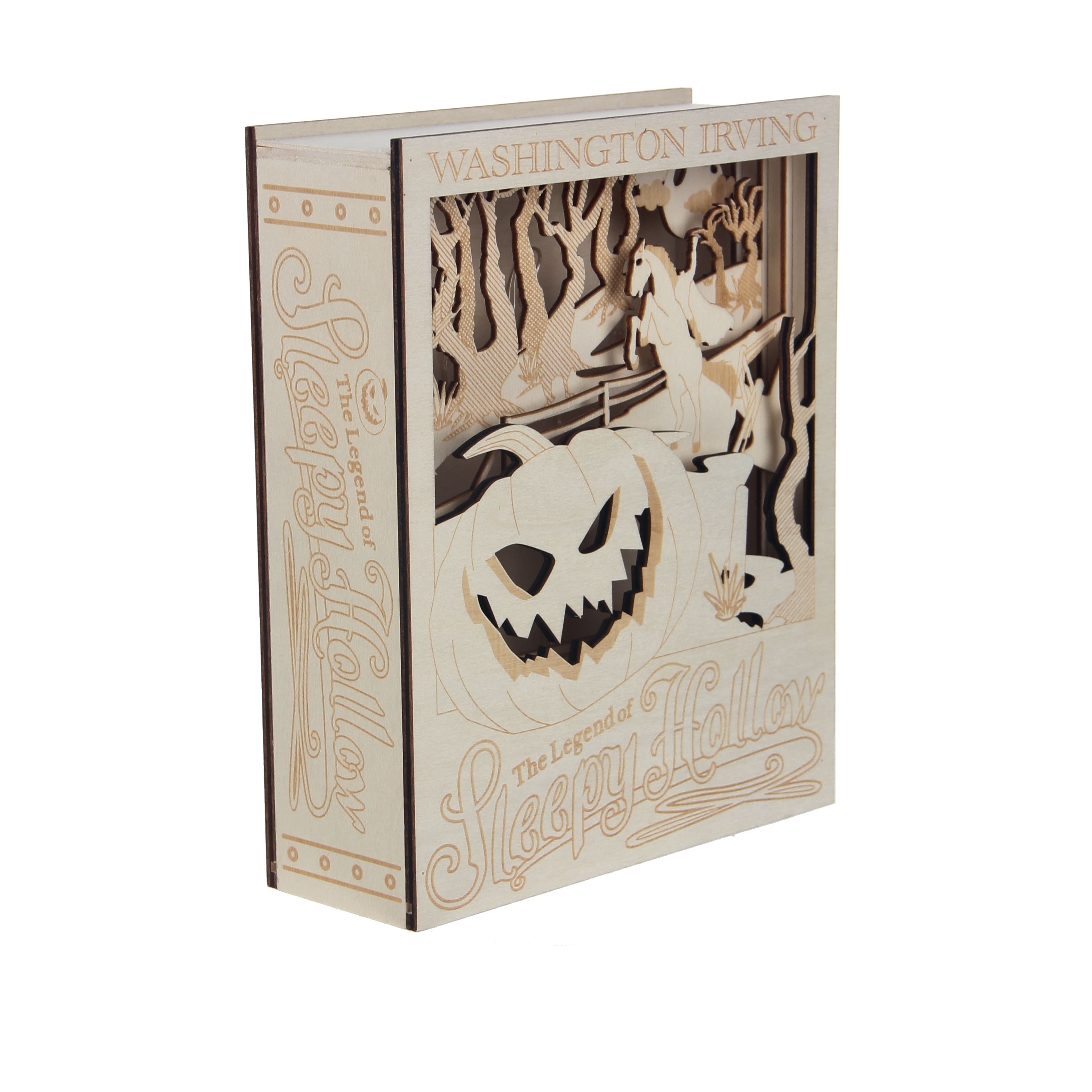 8.5&#x22; Sleepy Hollow Book DIY LED Plywood D&#xE9;cor by Make Market&#xAE;