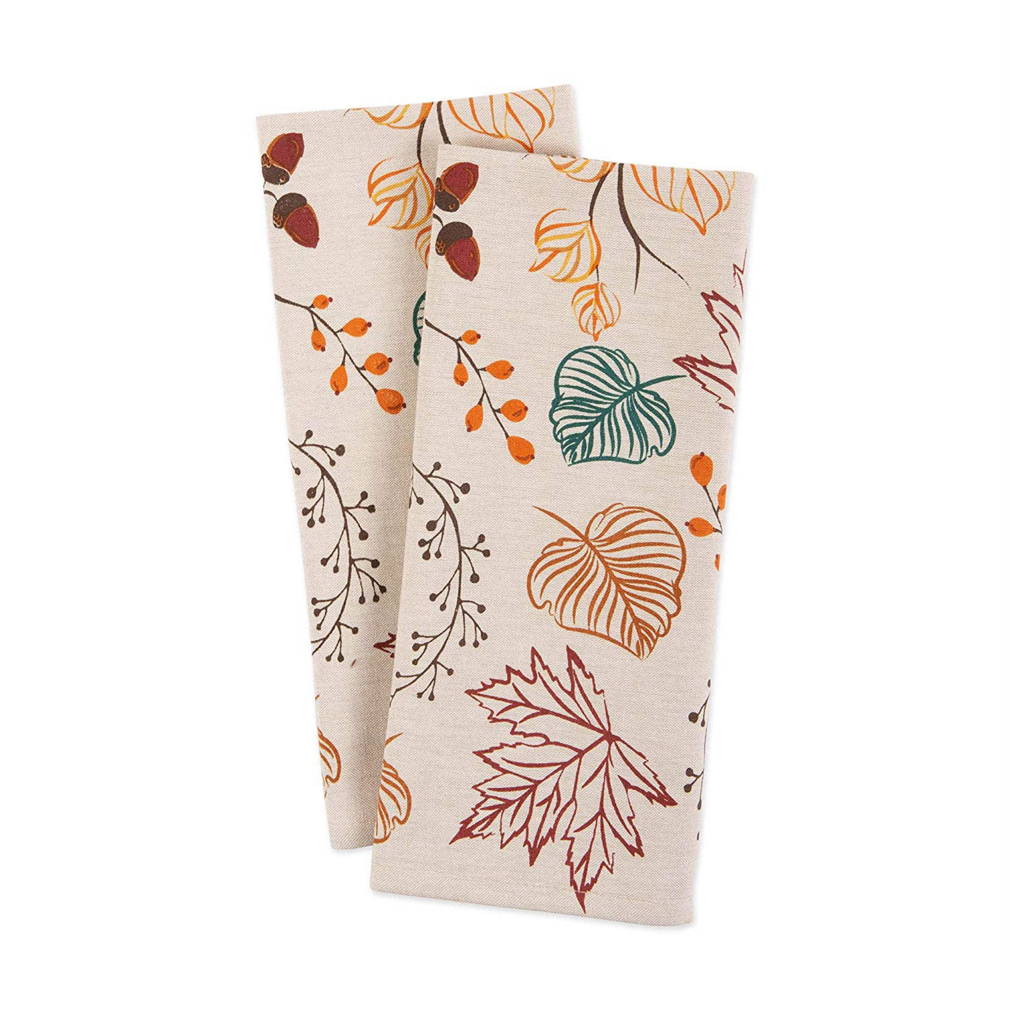 DII&#xAE; Autumn Leaves Printed Dishtowel Set