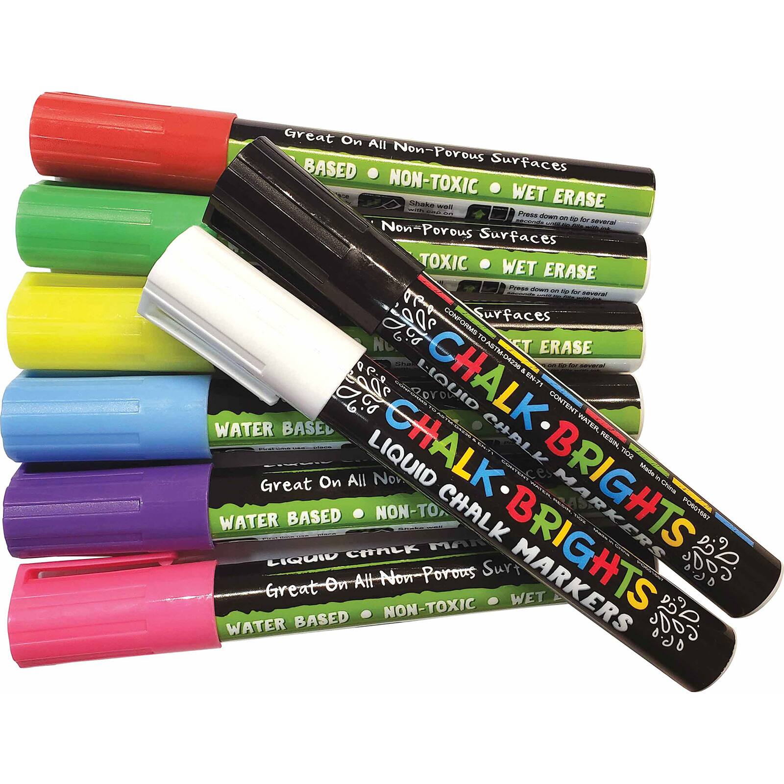 Teacher Created Resources® Chalk Brights Liquid Chalk Markers, 2 Packs of 16