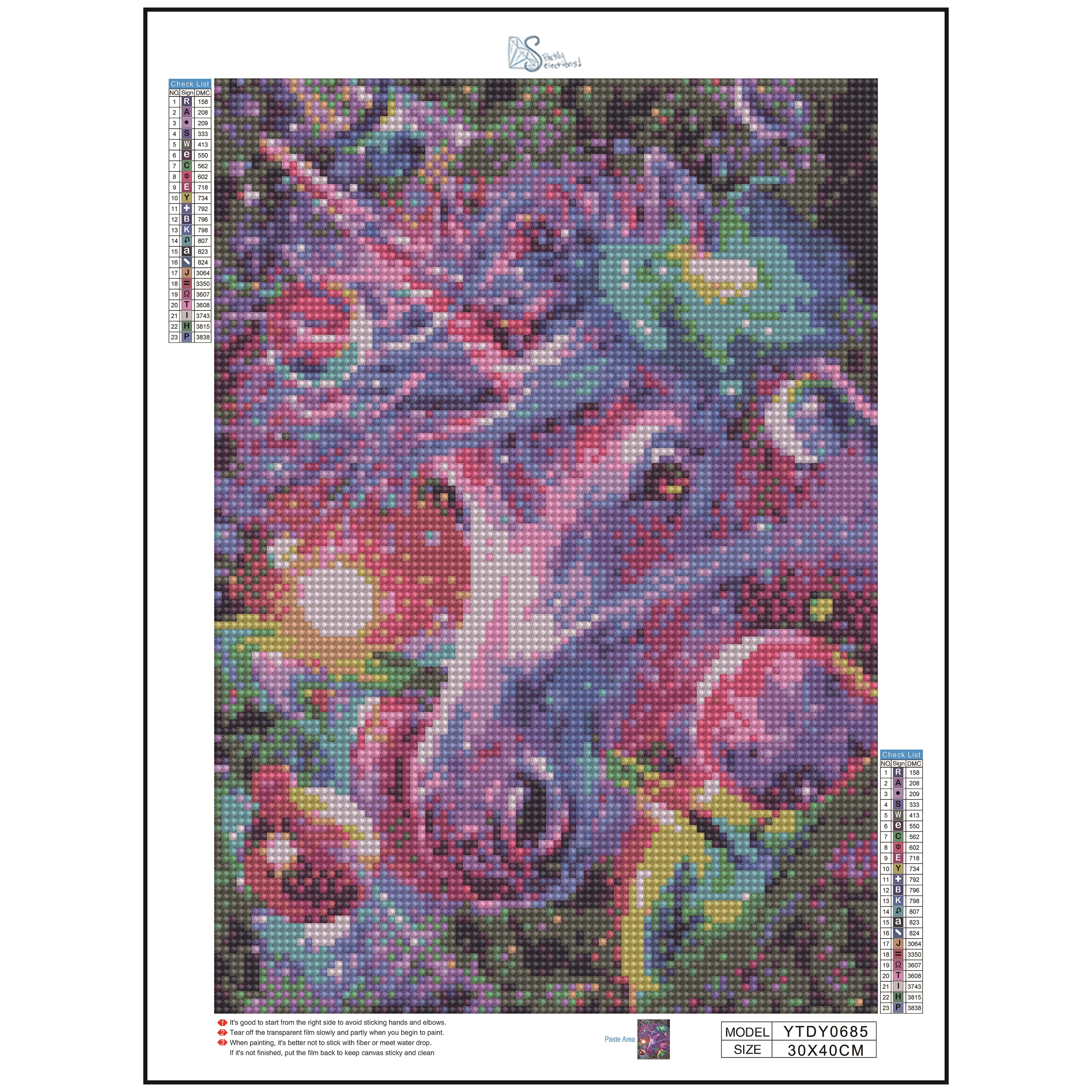 Sparkly Selections Beginner Space Unicorn Diamond Painting Kit, Square Diamonds