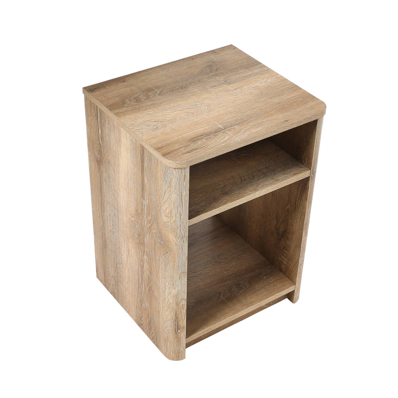 Hello Honey&#xAE; Coastal Oak End Table with Storage