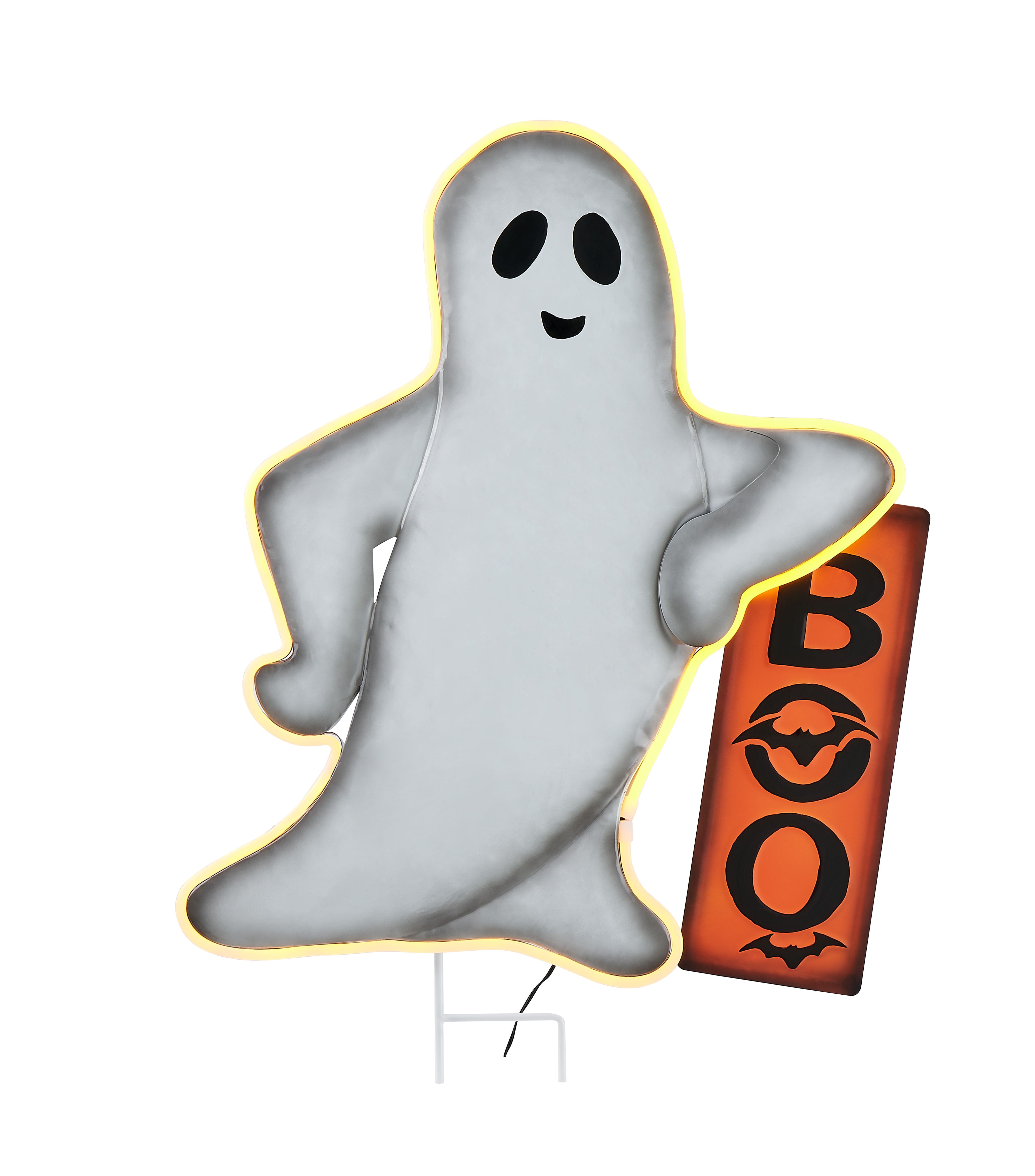 Haute Decor 24.4&#x22; Pre-Lit LED Halloween Ghost Yard D&#xE9;cor