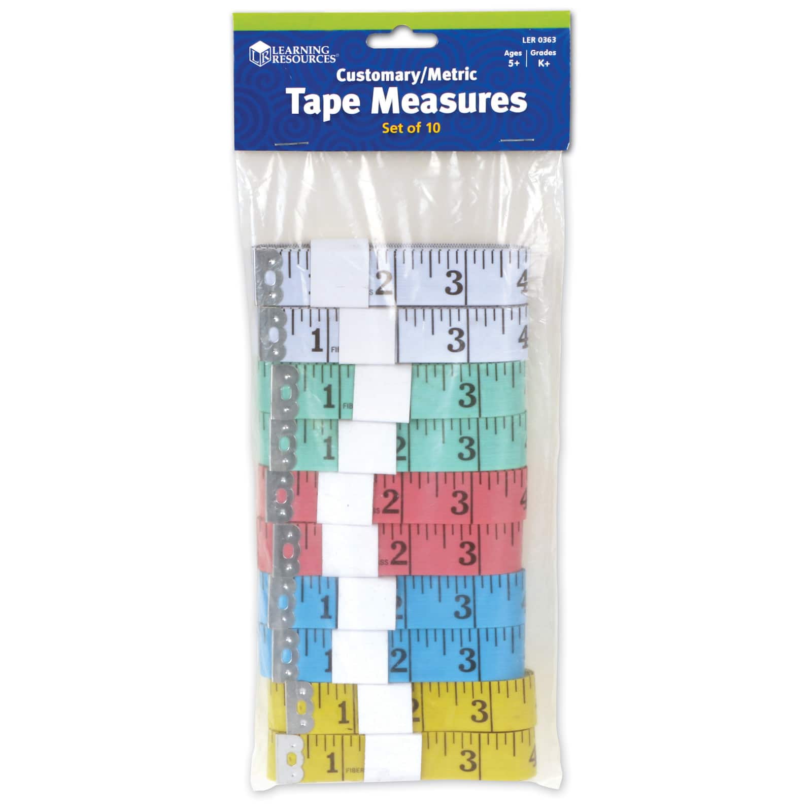 Learning Resources 60" Metric Tape, 2 Packs of 10