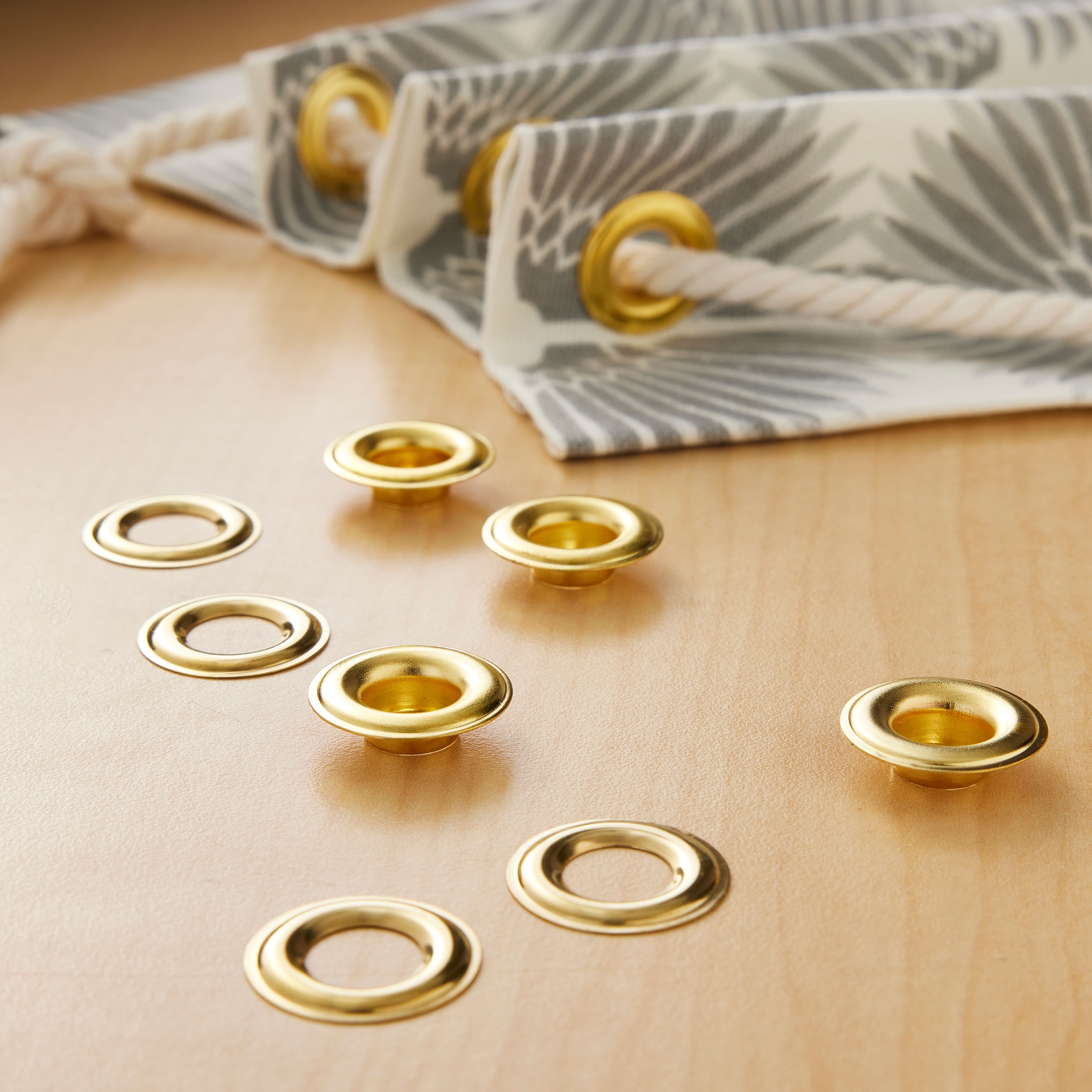 12 Packs: 8 ct. (96 total) Gold Eyelets by Loops &#x26; Threads&#x2122;