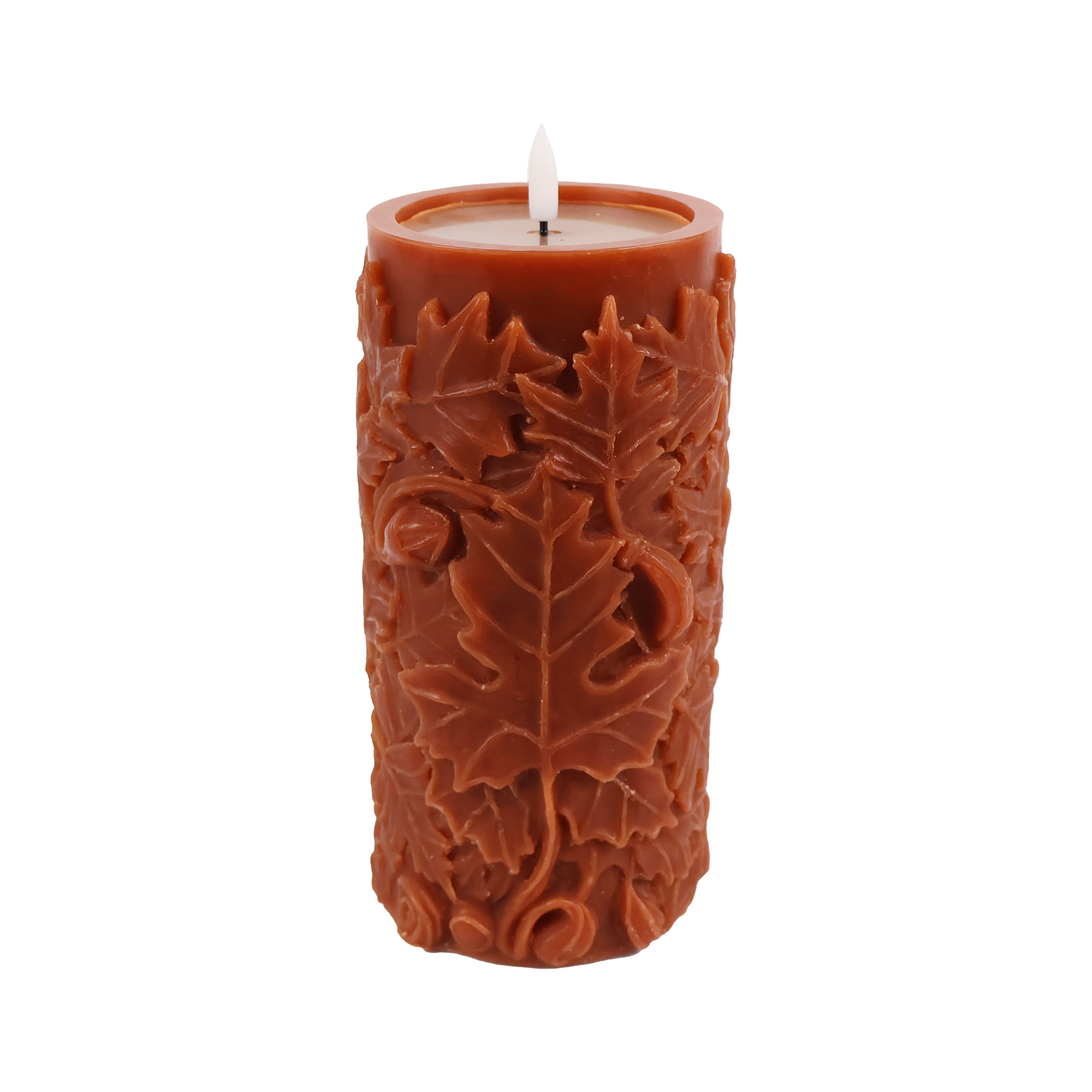 8&#x22; Fall Leaf LED Pillar Candle by Ashland&#xAE;
