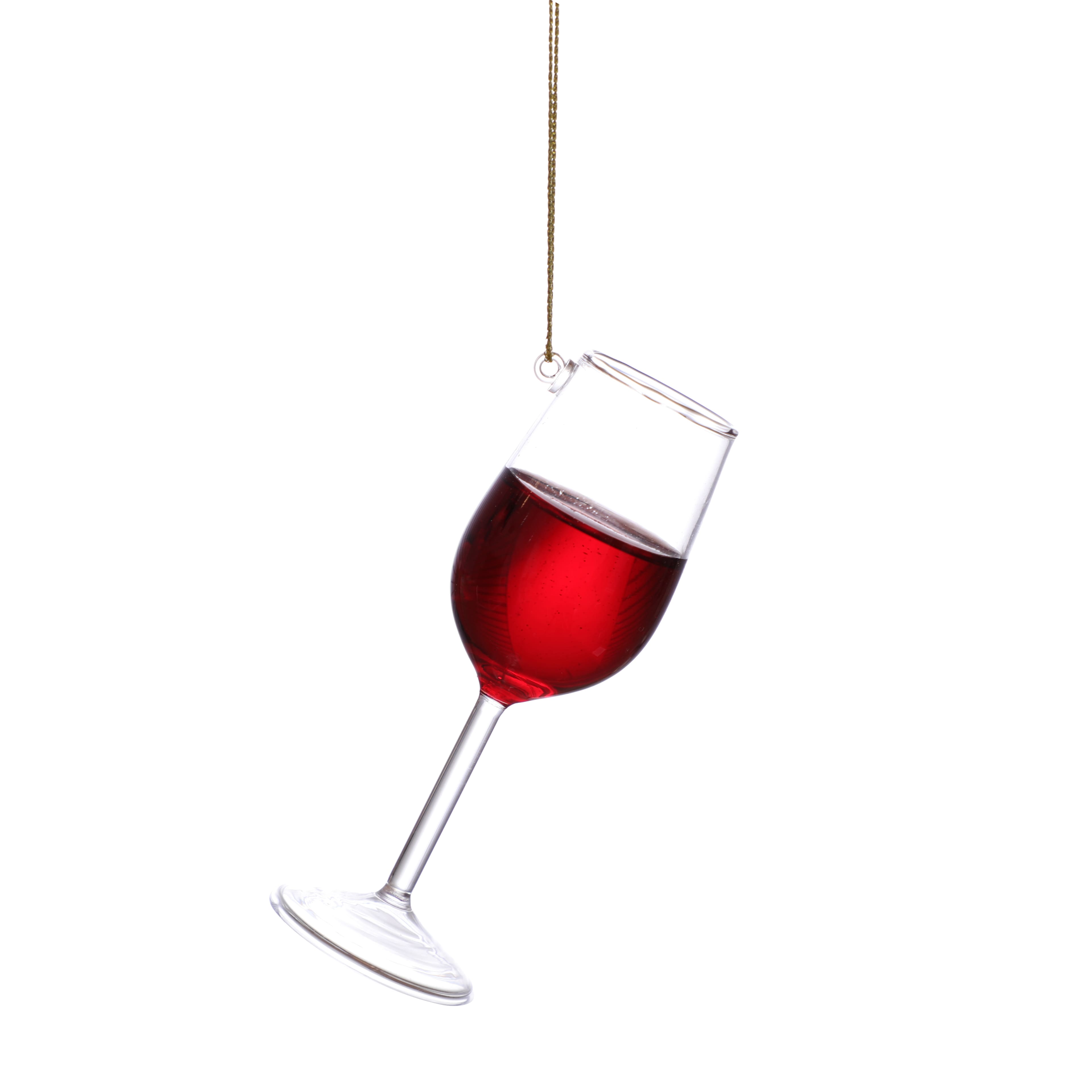 Assorted 4.5&#x22; Wine Glass Ornament by Ashland&#xAE;, 1pc.