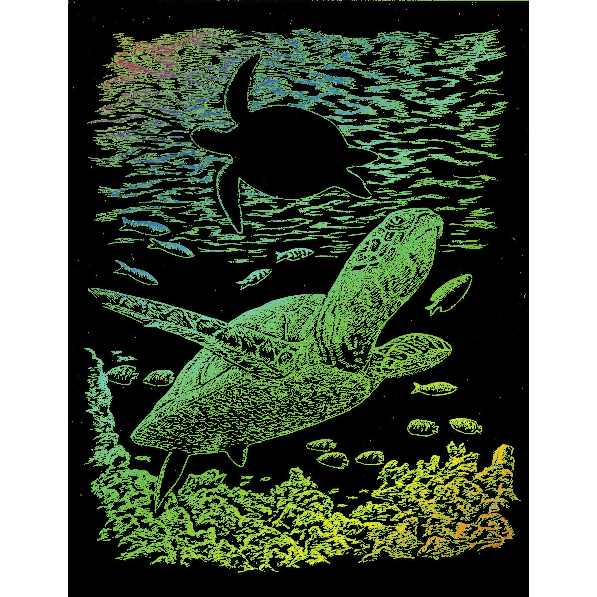 Royal &#x26; Langnickel&#xAE; Engraving Art&#x2122; Sea Turtle Rainbow Foil Kit