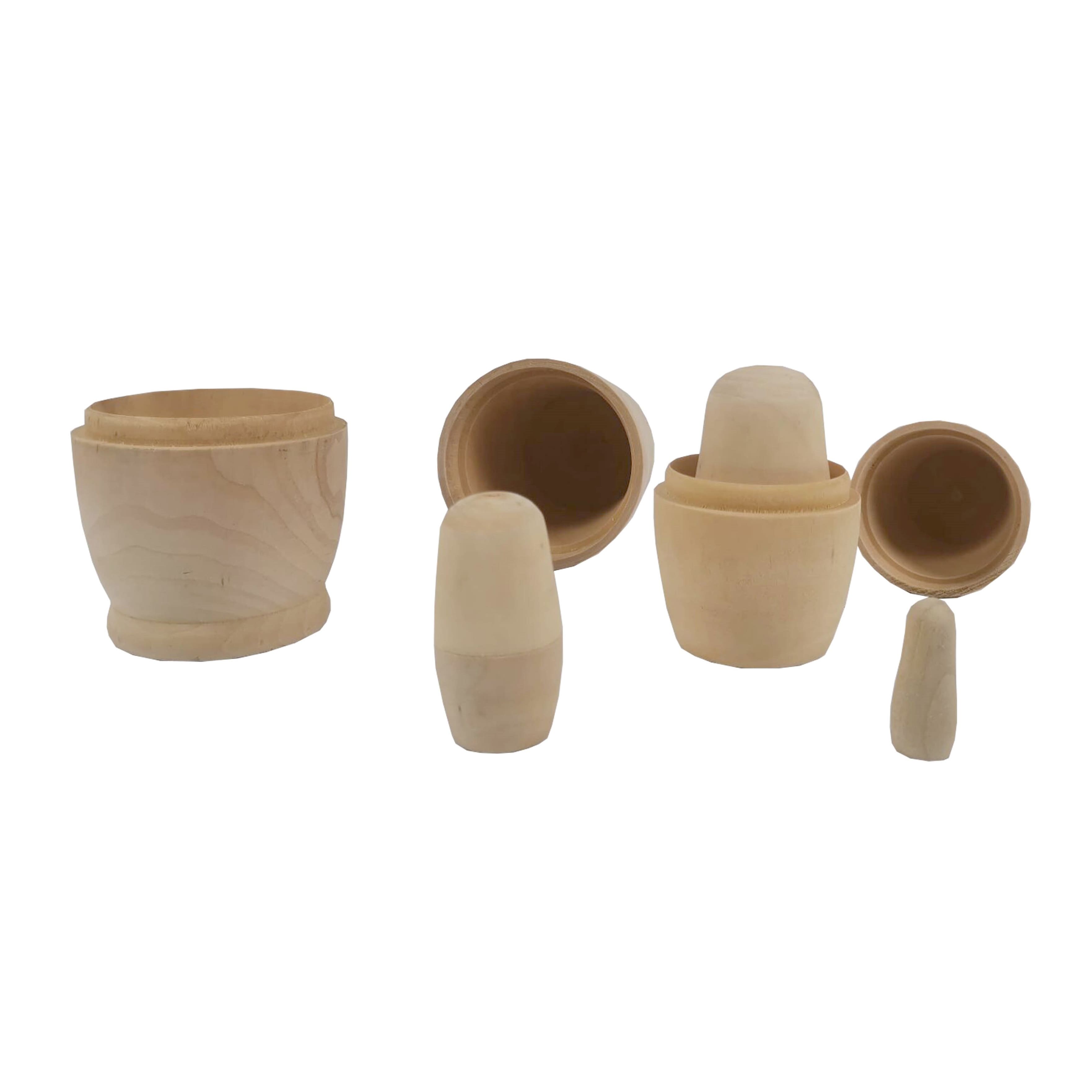 Ensemble de poupées gigognes en bois non fini de Make Market