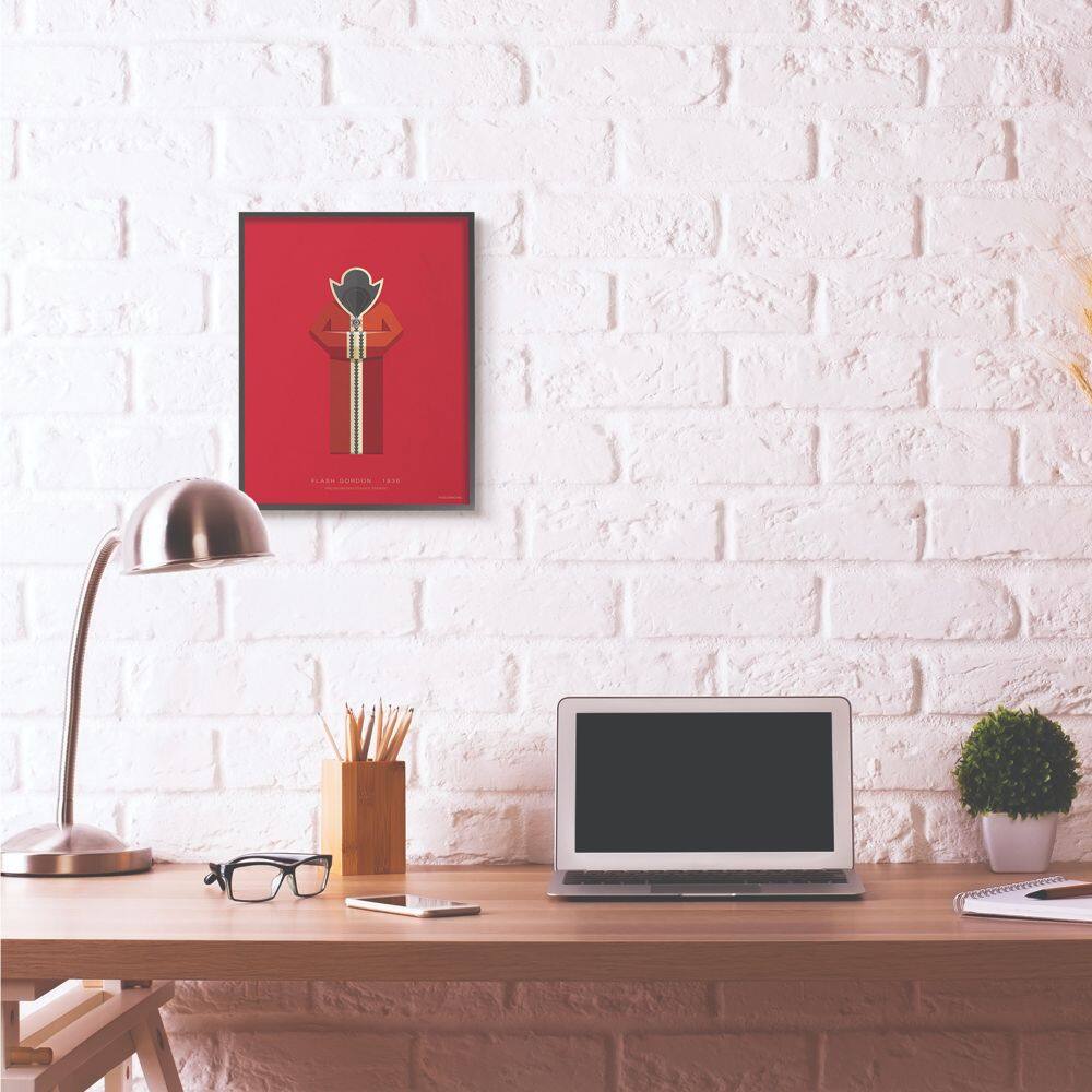 Stupell Industries Flash Gordon Fashion Design Wall Accent with Black Frame
