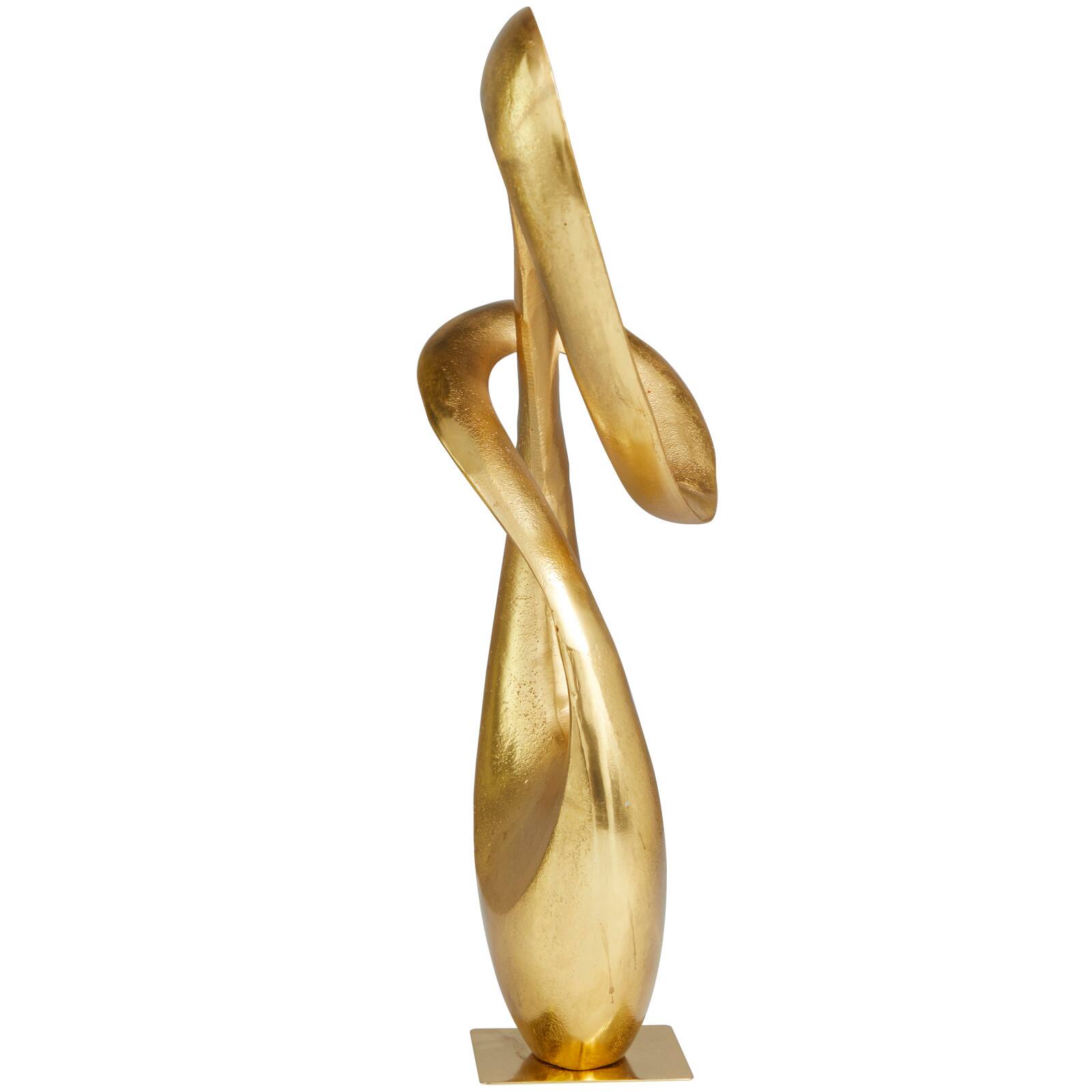 17" Gold Aluminum Abstract Sculpture