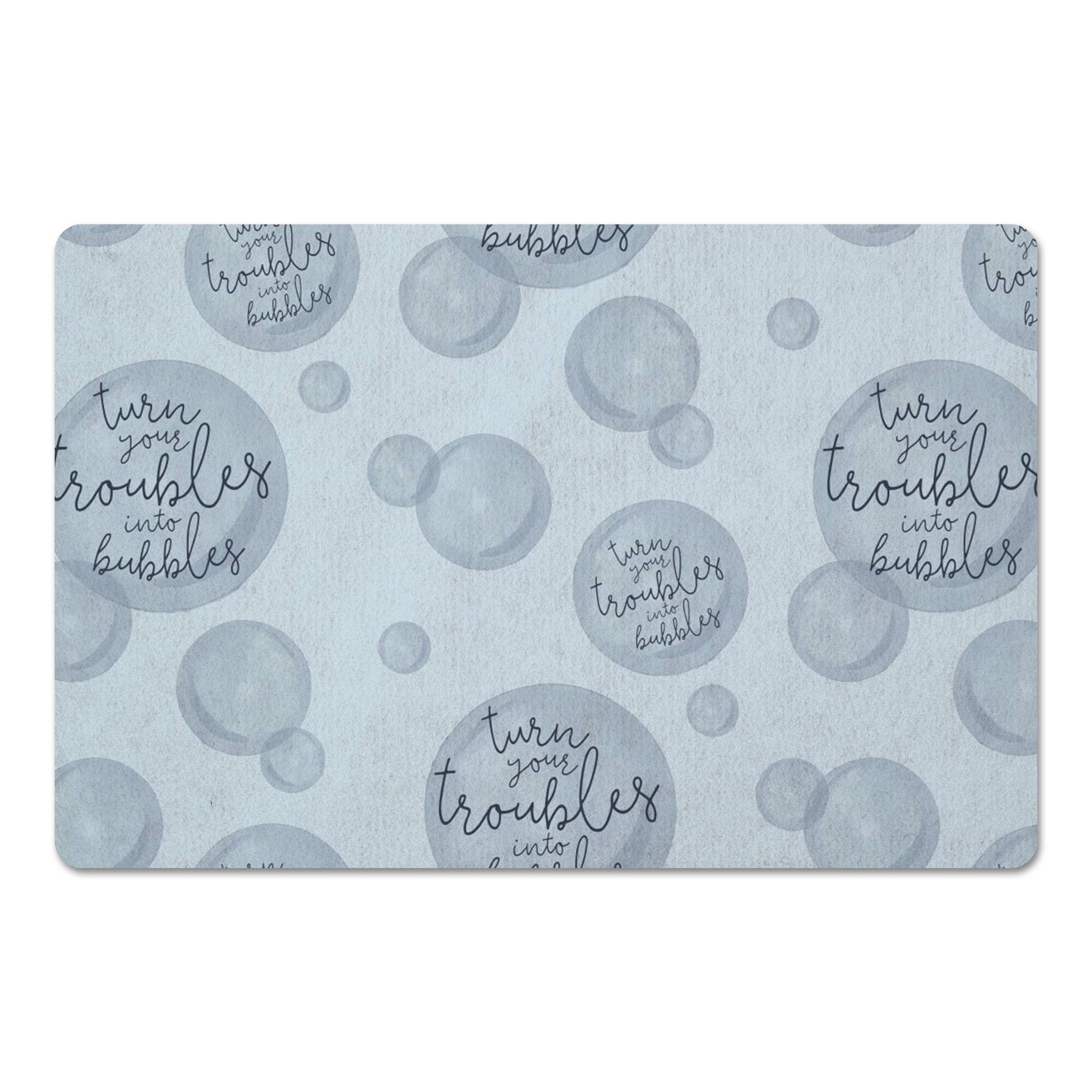 Troubles Into Bubbles Floor Mat
