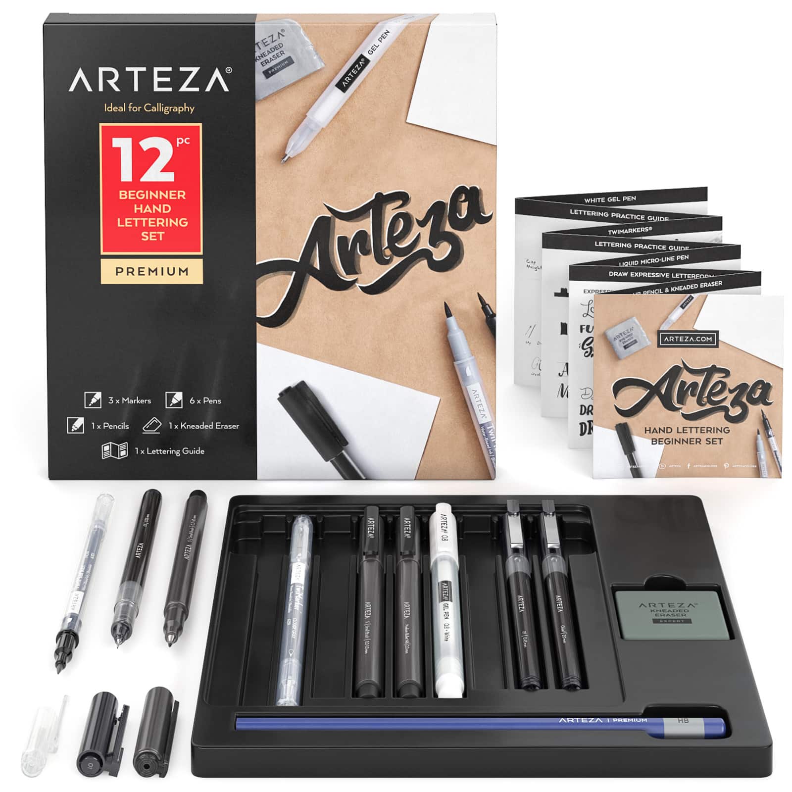 Arteza&#xAE; 12-Piece Beginner Hand Lettering Set