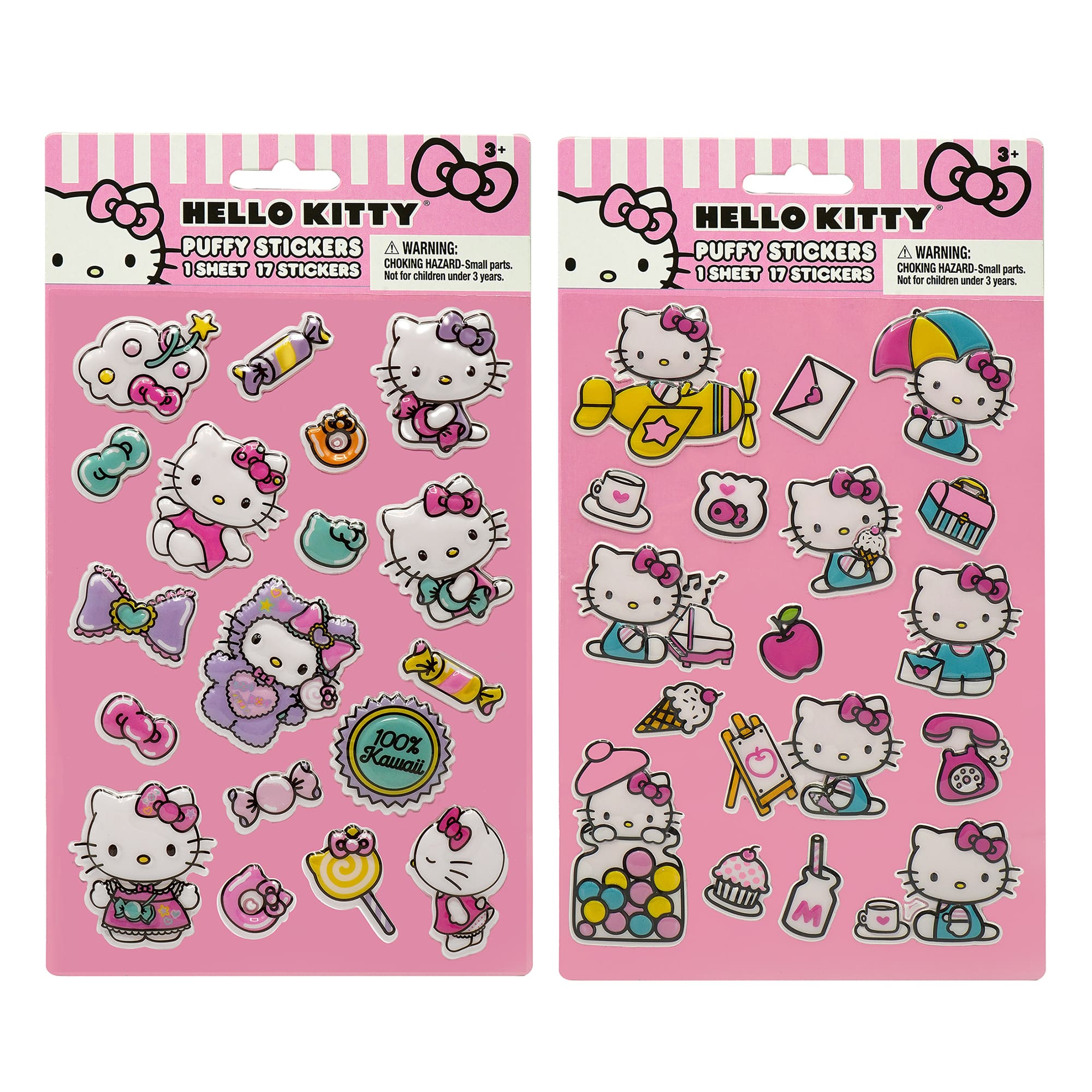 Wholesale Hello Kitty 1 Sheet 17pc Stickers MULTI