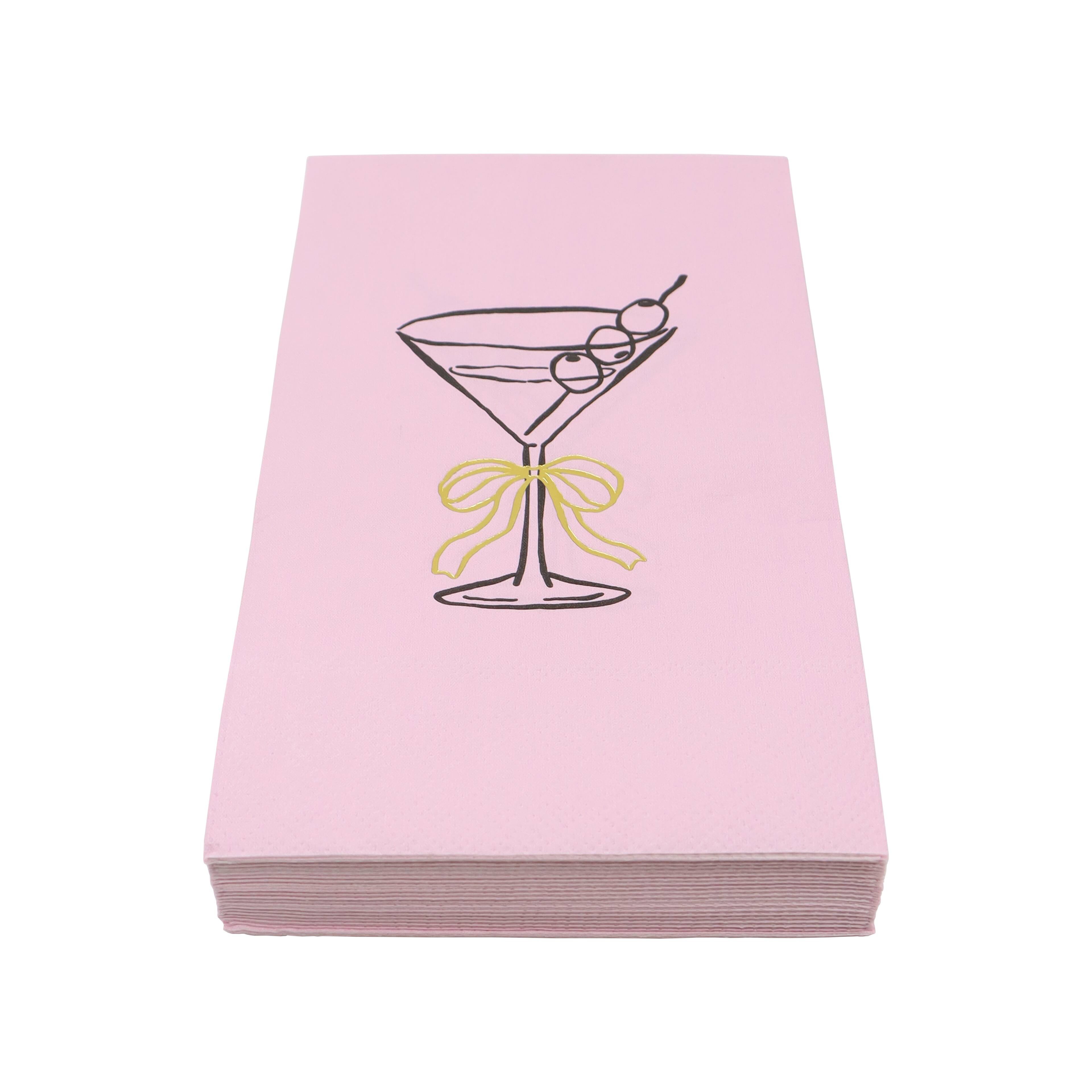 12 Packs: 20 ct. (240 total) Pink Tini Bit Older Paper Guest Napkins by Celebrate It™