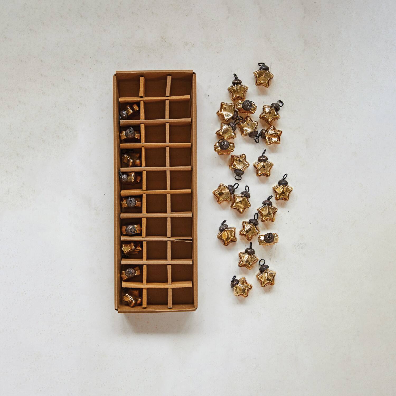 Hello Honey® 30ct. Glass Gold Star Ornaments