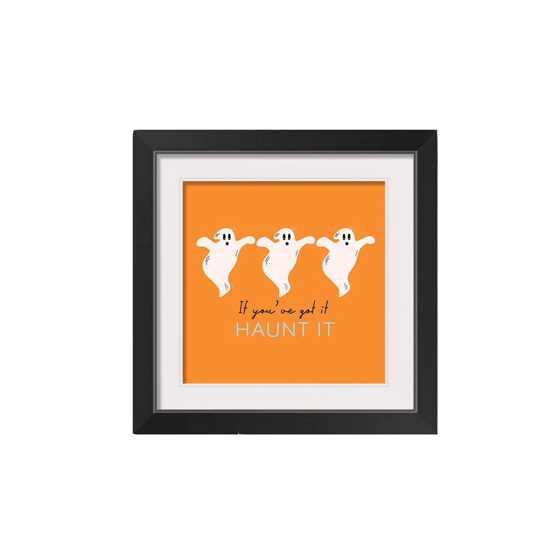 Haunt It Black Framed Print Wall Art