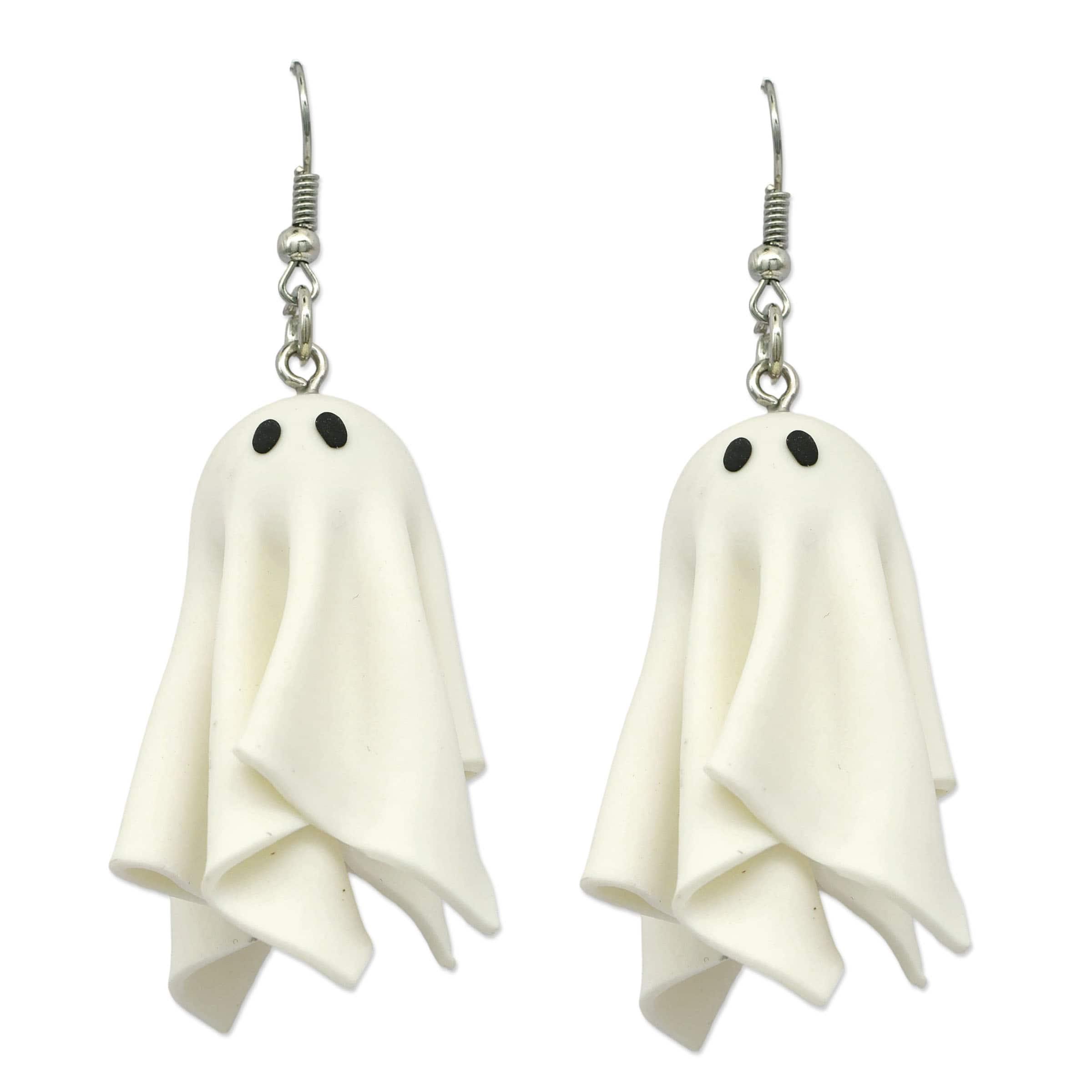 White 3D Ghost Earrings by Celebrate It&#x2122;