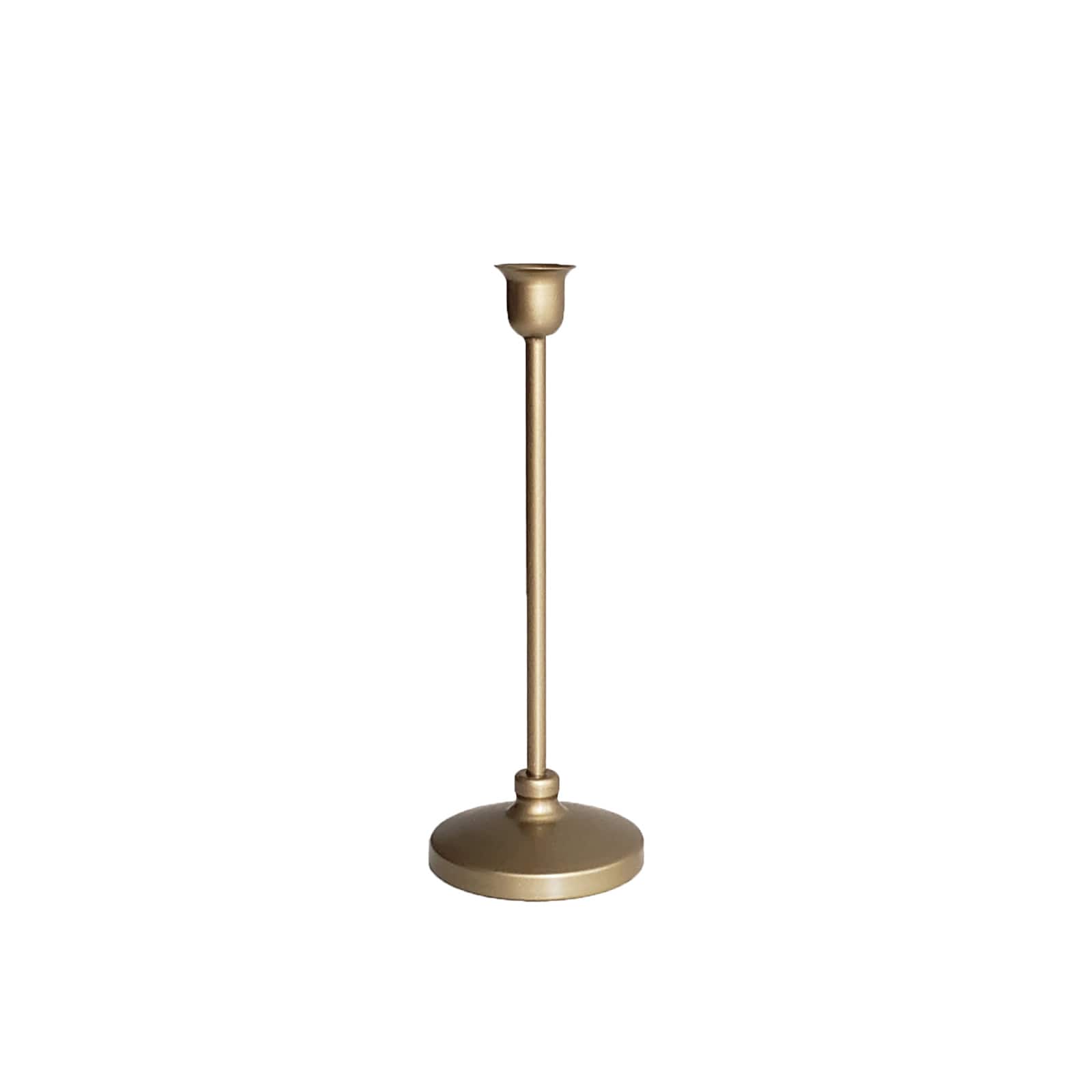 12 Pack: 9.4&#x22; Gold Metal Candle Holder by Ashland&#xAE;