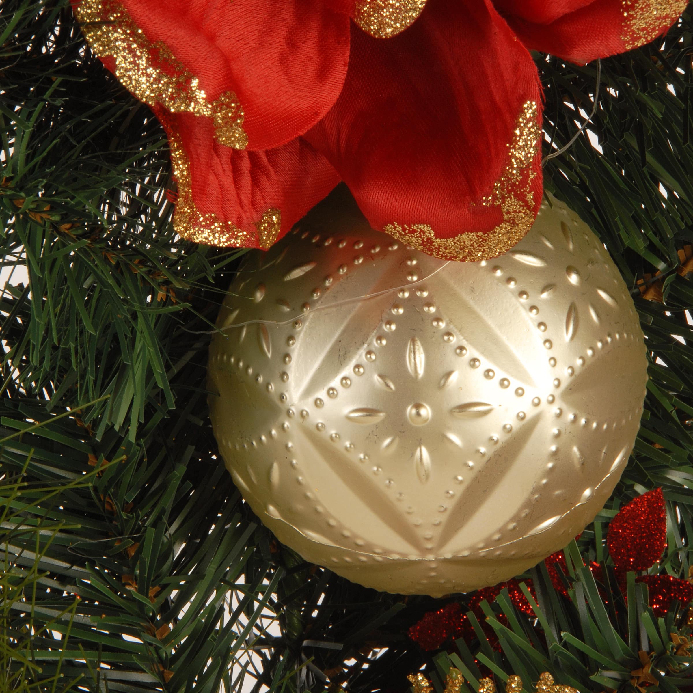 6'x12" Unlit Decorative Artificial Christmas Garland with Ornaments & Bows