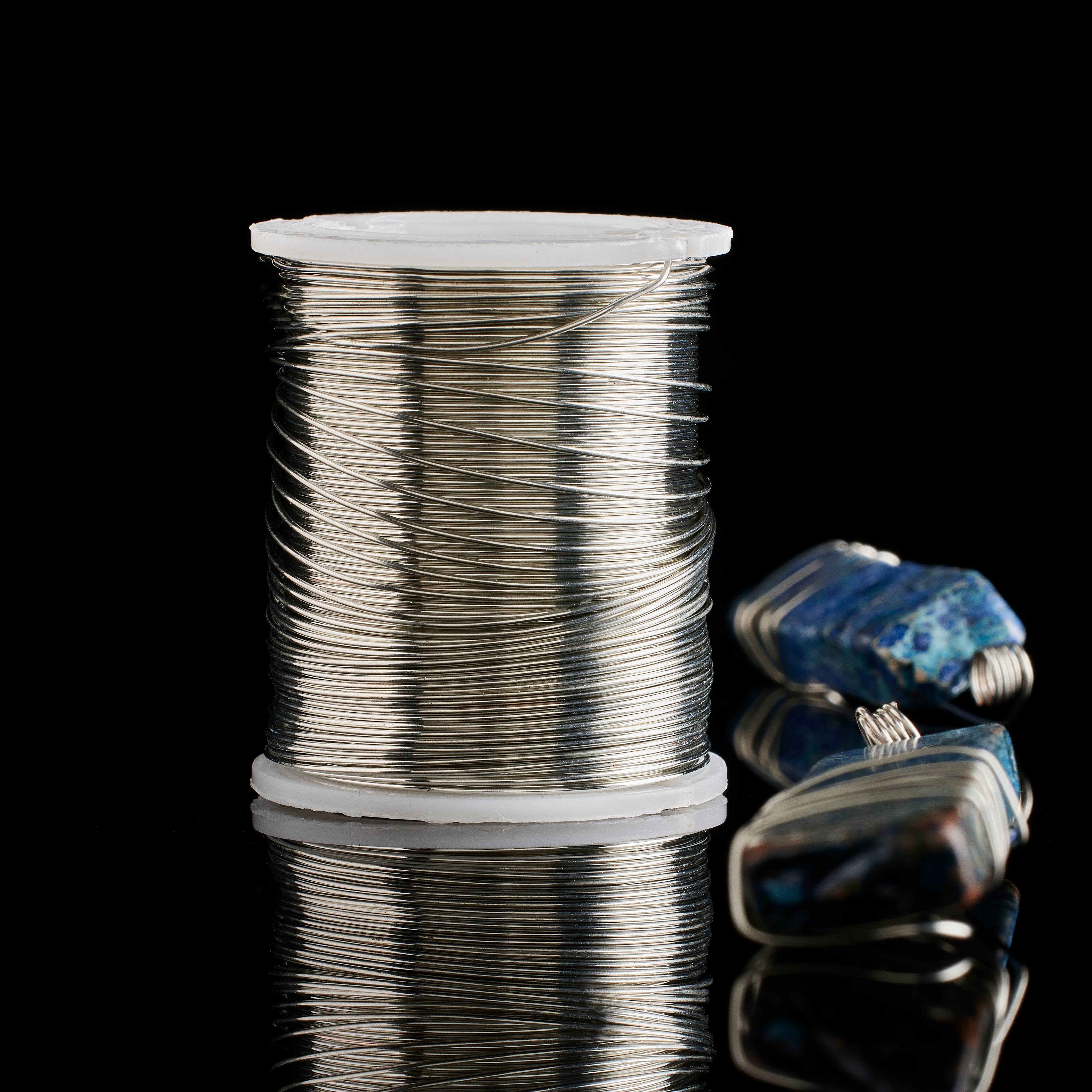 12 Pack: 24 Gauge Silver Beading Wire by Bead Landing™