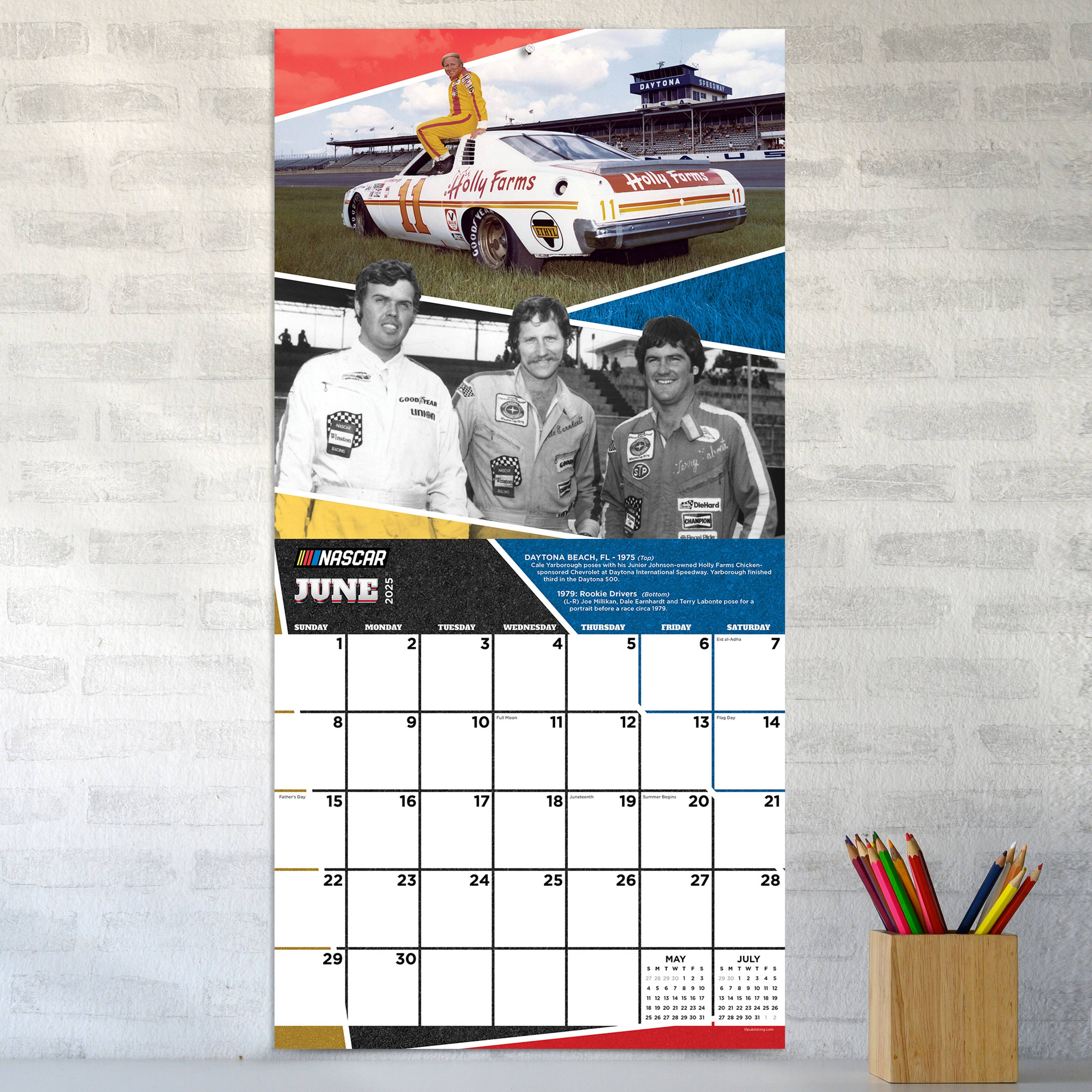 TF Publishing 2025 Nascar Heritage Wall Calendar