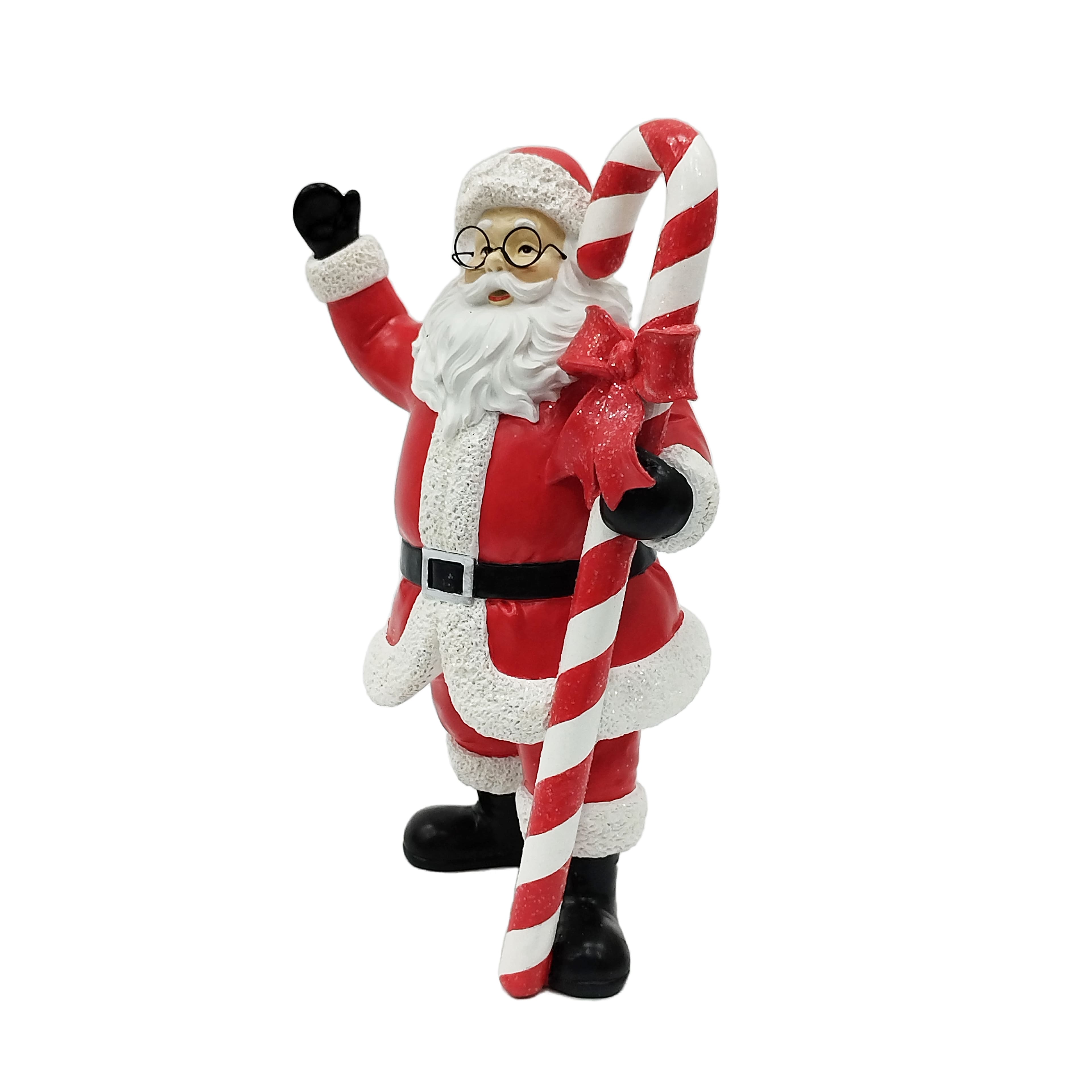 10.5&#x22; Red &#x26; White Santa with Candy Cane Tabletop D&#xE9;cor by Ashland&#xAE;