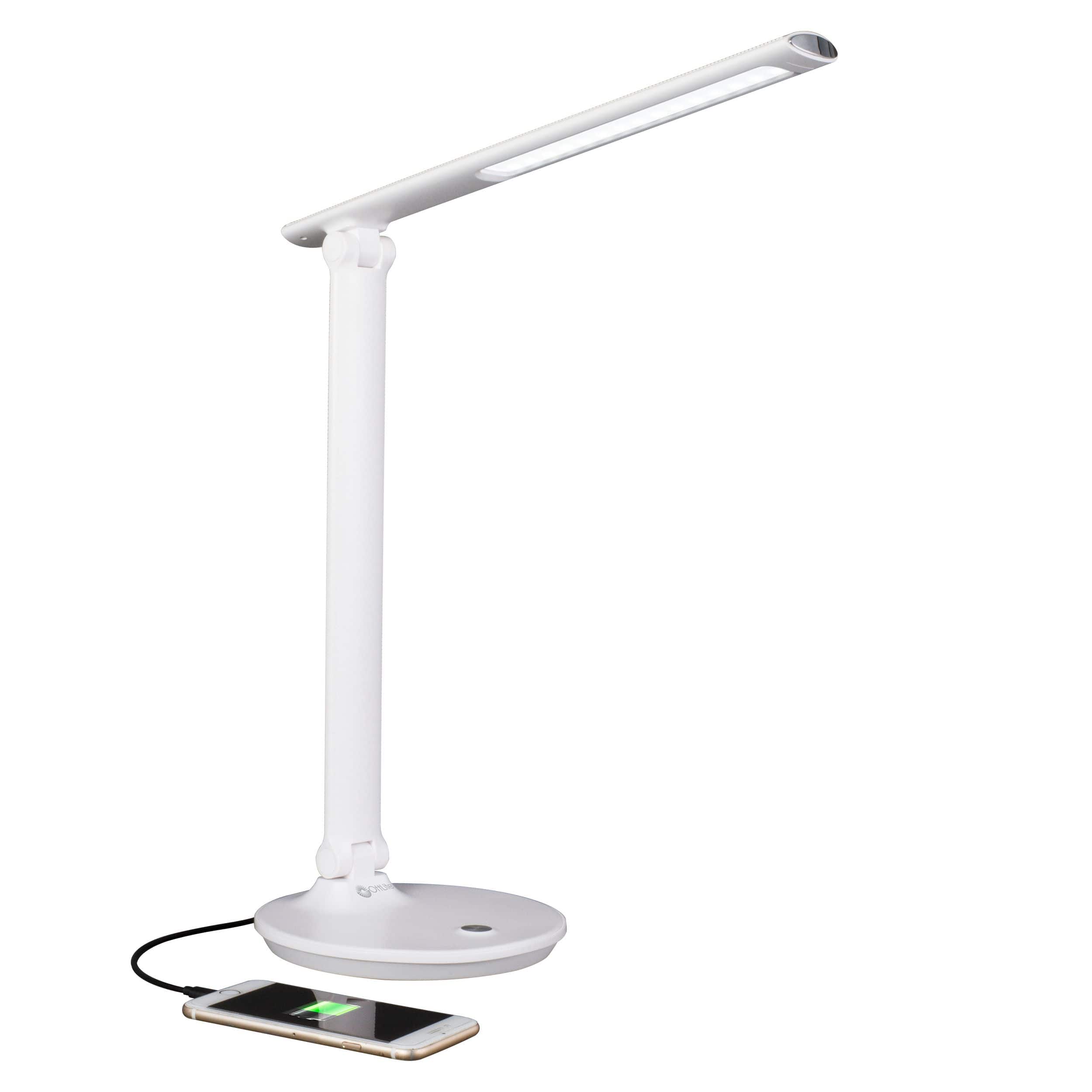 OttLite Wellness Series 26" White Emerge LED Desk Lamp