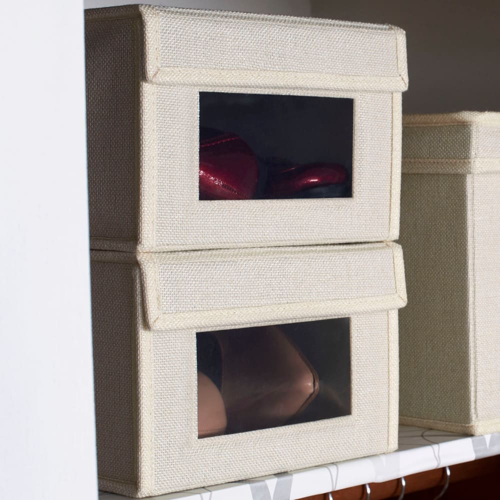 Household Essentials Drop Front Shoe Box, 2ct.