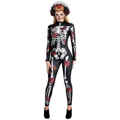 Skeleton Day of the Dead Catsuit Adult Costume | Michaels