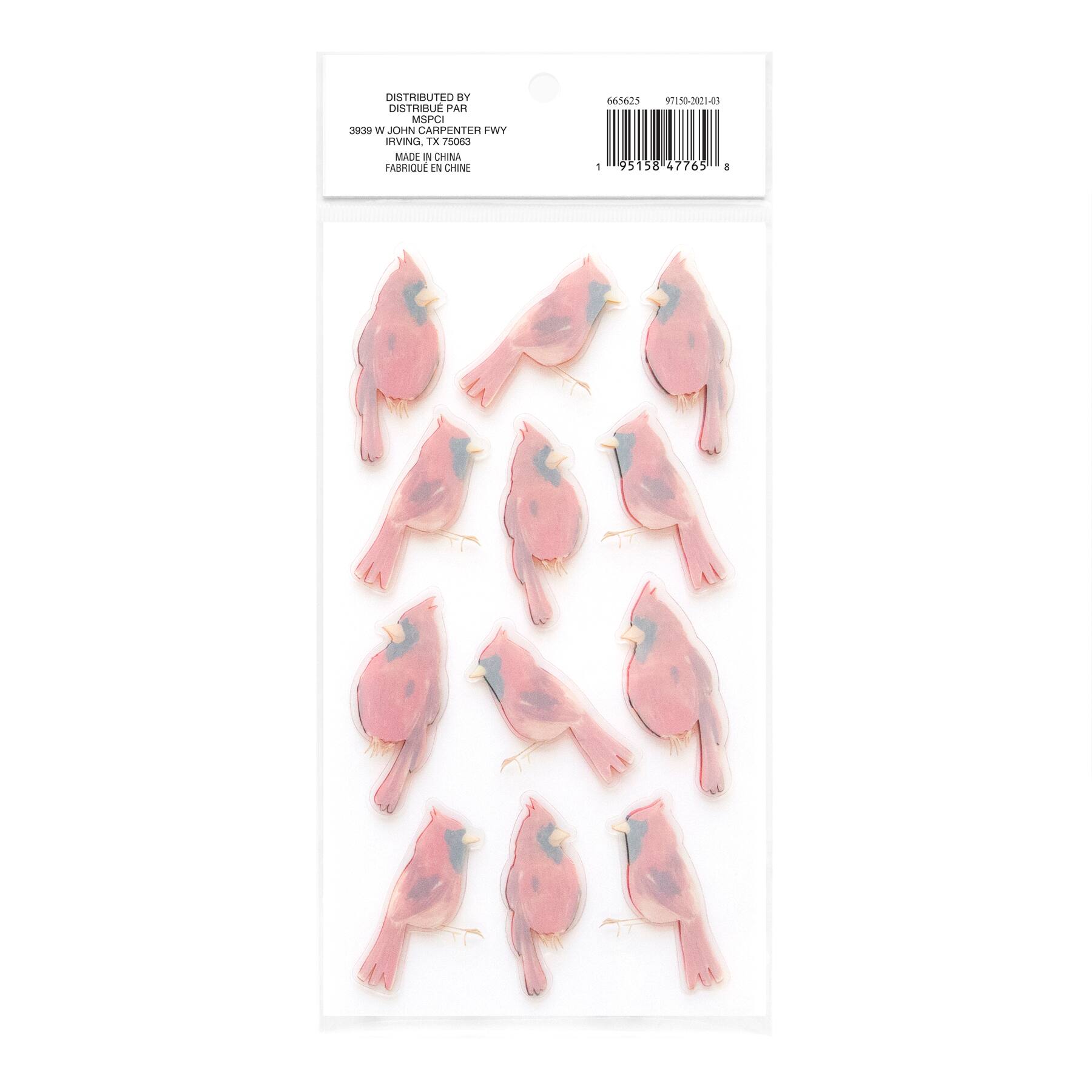 Cardinal Dimensional Stickers by Recollections™