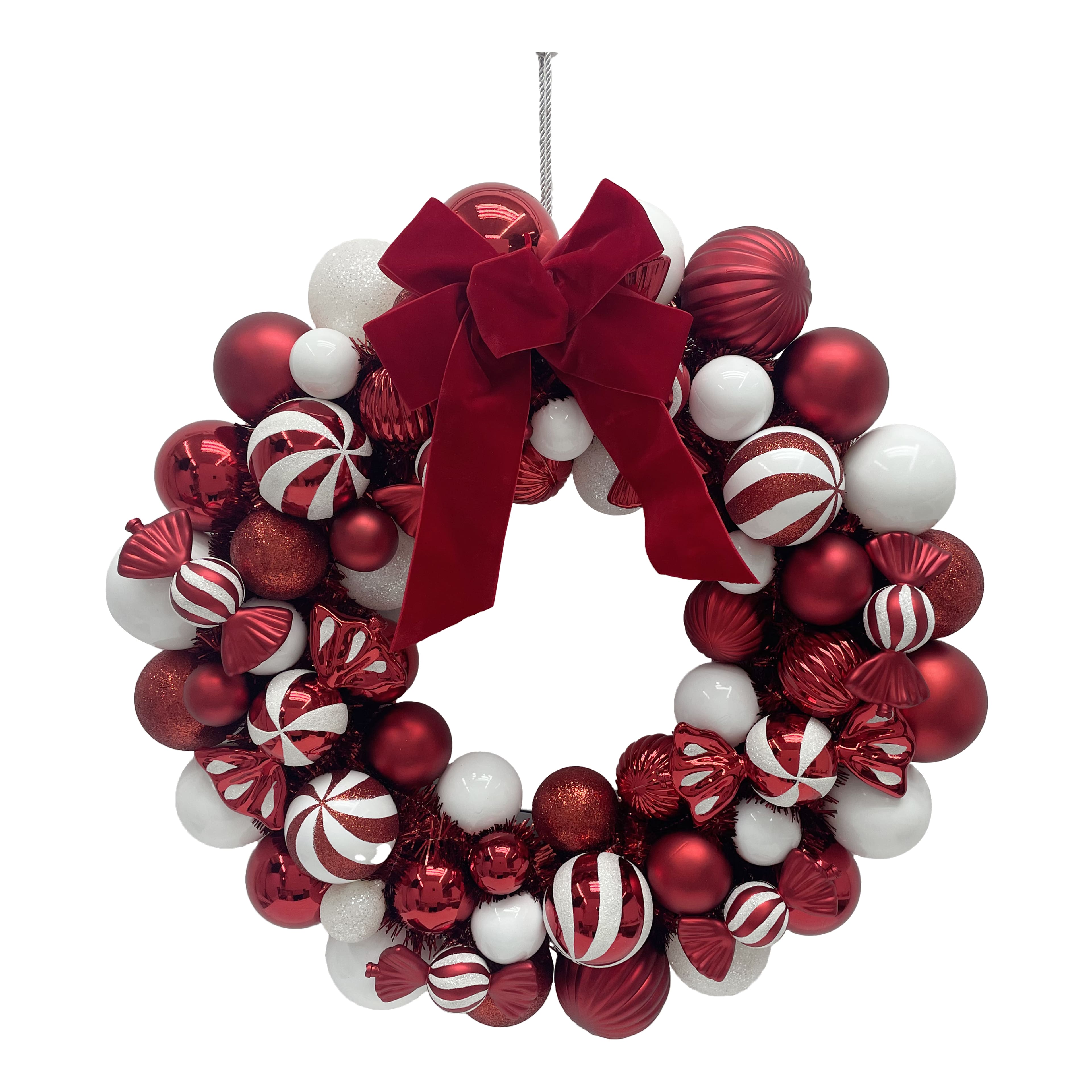 21&#x22; Red &#x26; White Wreath by Ashland&#xAE;